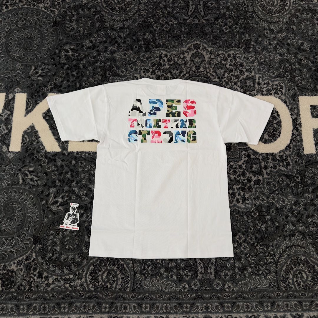 BAPE Silicon College One Point T-shirt White - Image 4