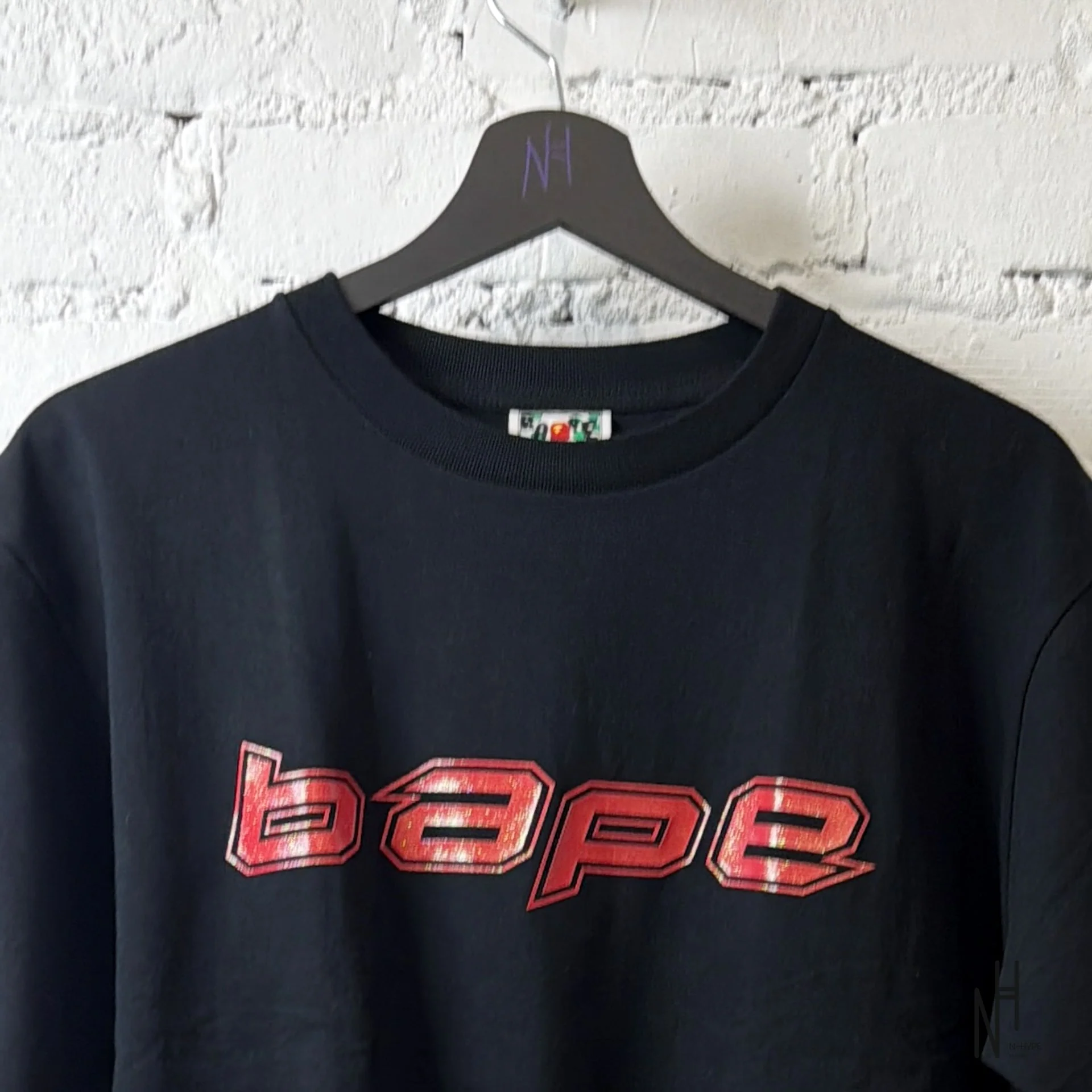 BAPE Silicon Logo Tee Black - Image 2