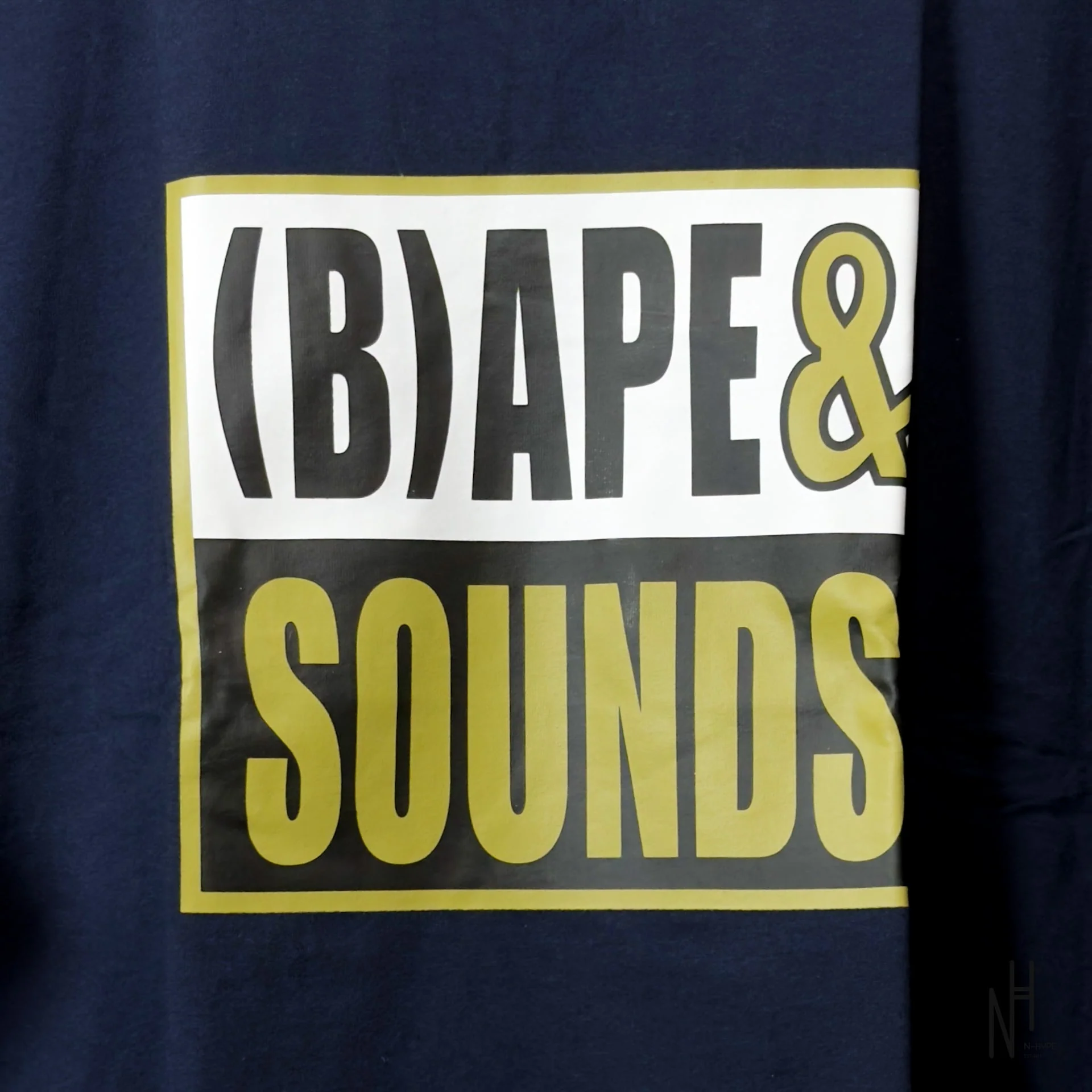 BAPE Sounds Logo Tee Navy - Image 2