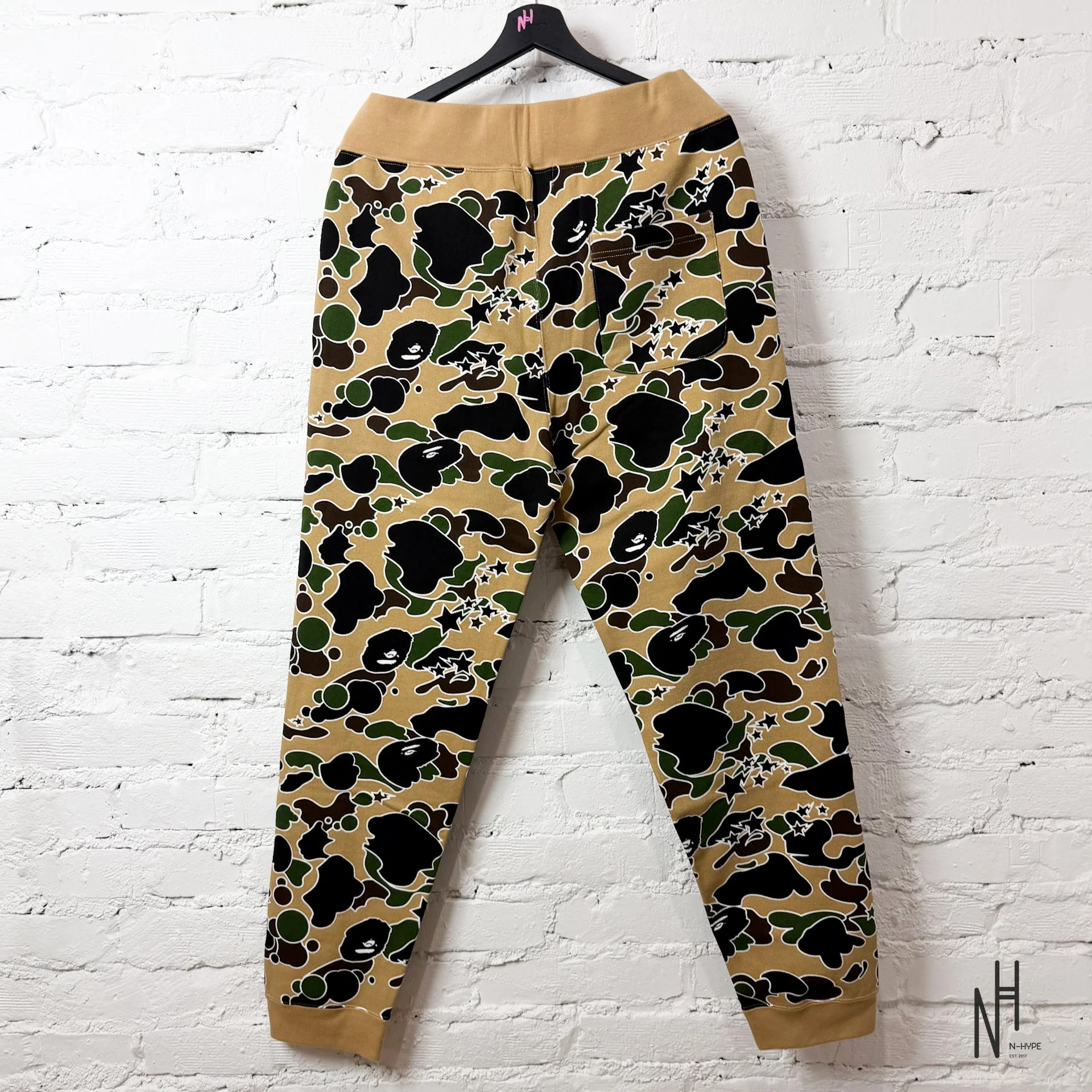 BAPE Sta Camo Sweatpants Yellow - Image 3