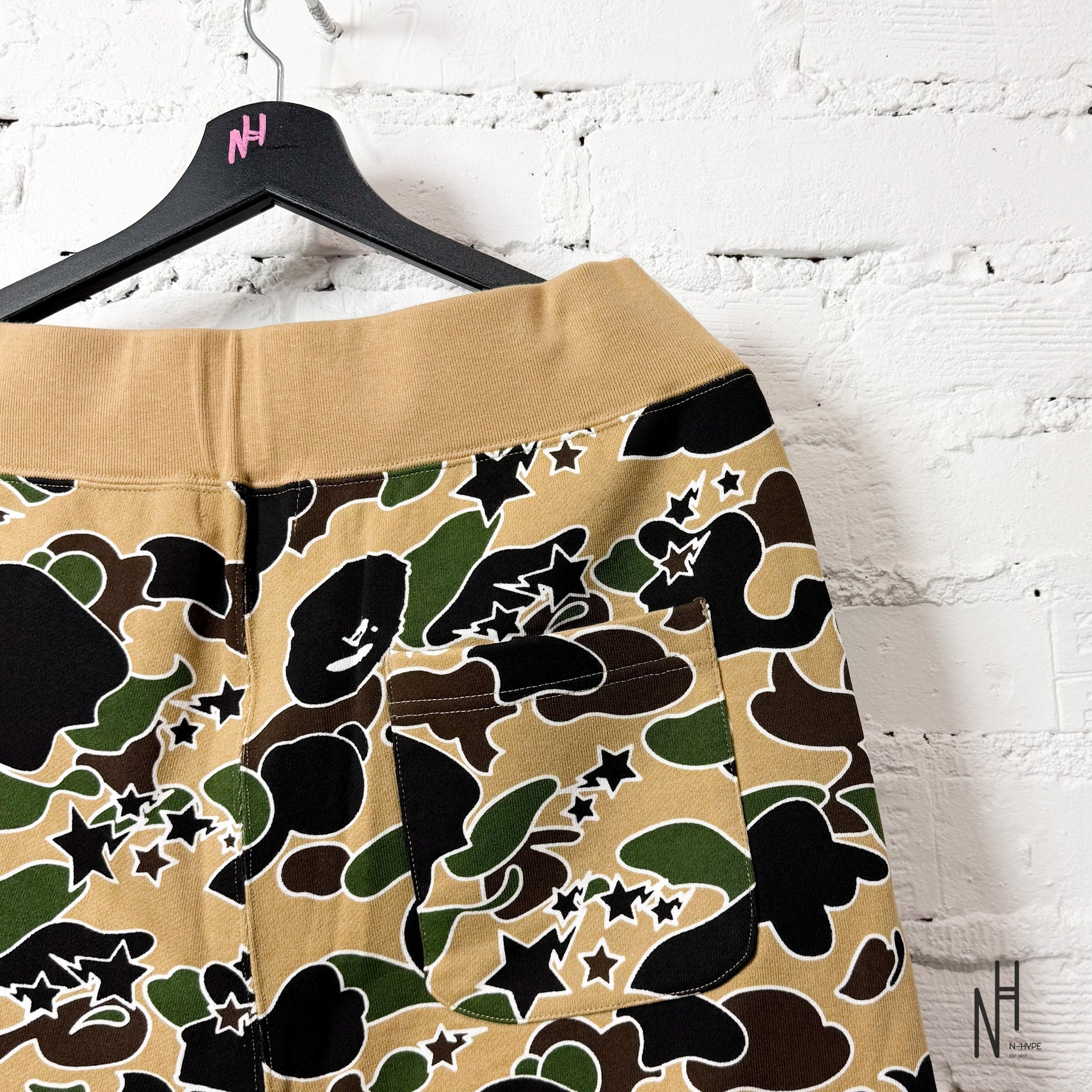 BAPE Sta Camo Sweatpants Yellow - Image 4