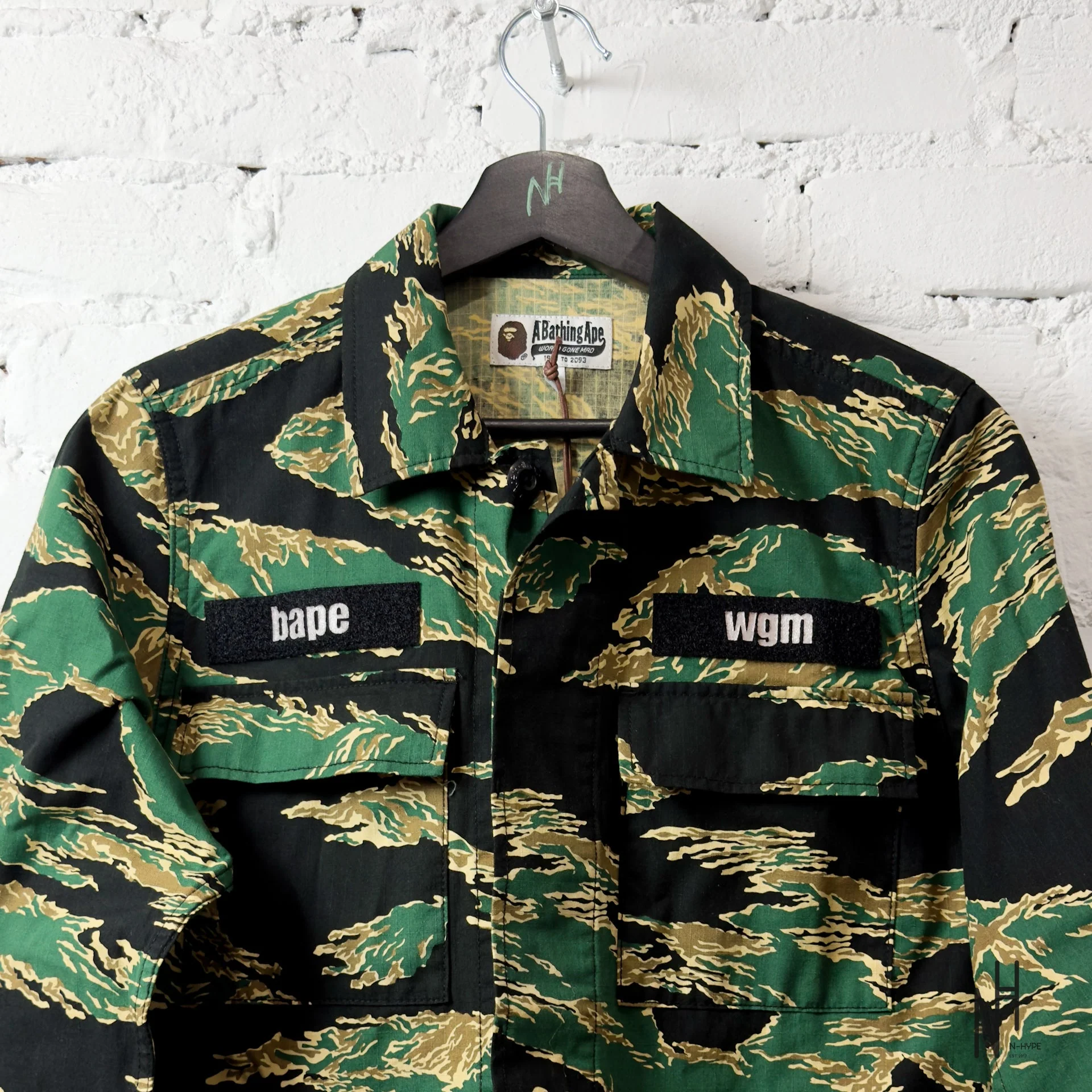 BAPE Tiger Camo Shirt Military Green - Image 2