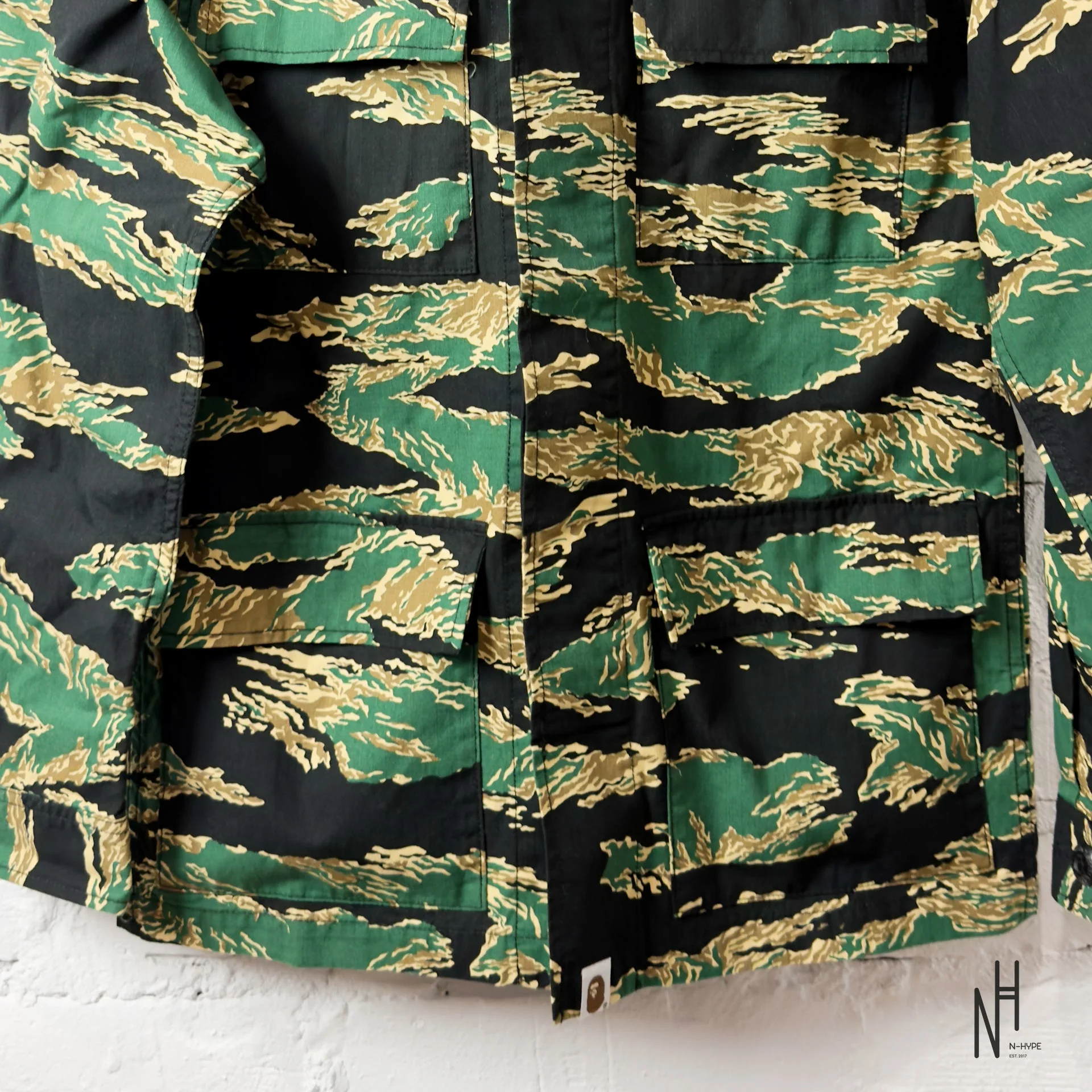 BAPE Tiger Camo Shirt Military Green - Image 3