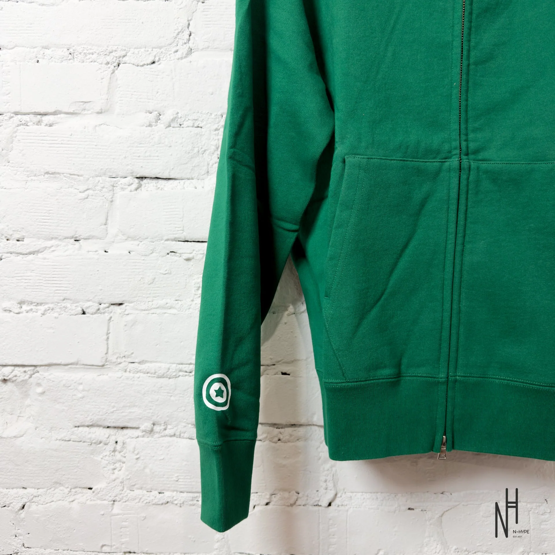 BAPE Tiger Full Zip Hoodie (FW23) Green - Image 2