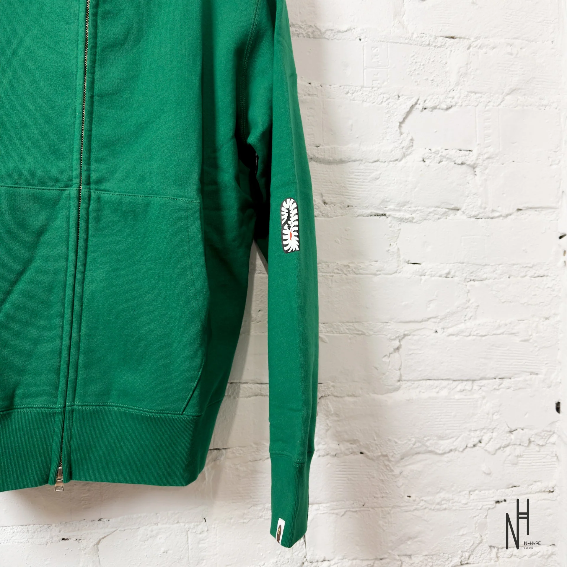 BAPE Tiger Full Zip Hoodie (FW23) Green - Image 3