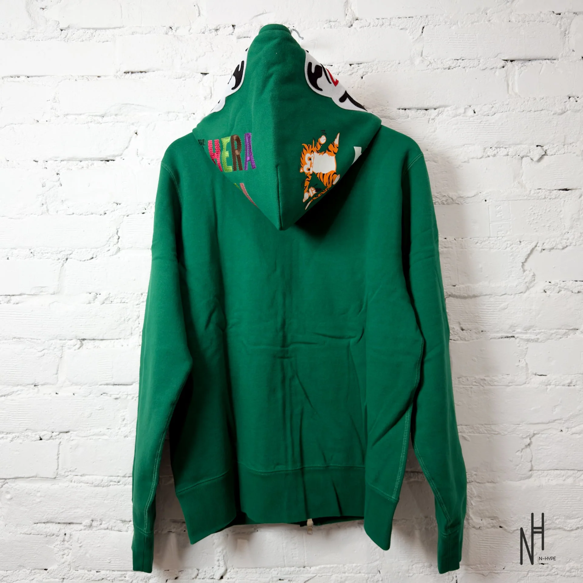BAPE Tiger Full Zip Hoodie (FW23) Green - Image 4