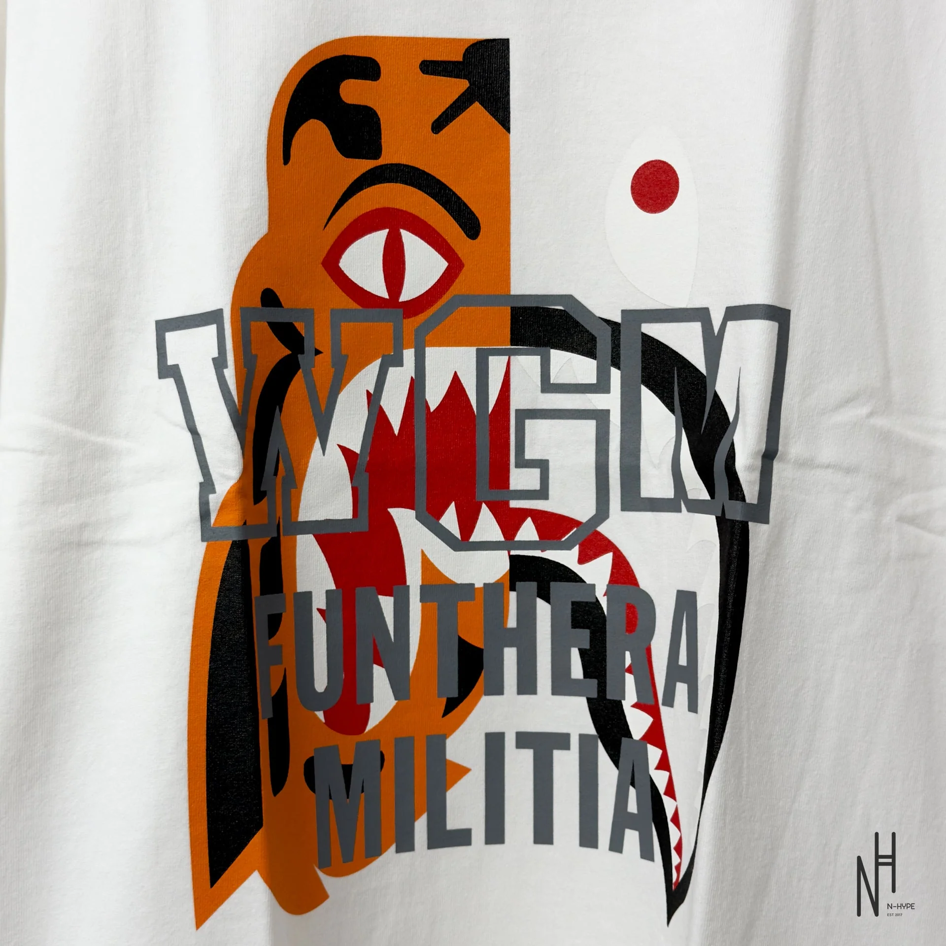 BAPE Tiger Shark Tee White - Image 2