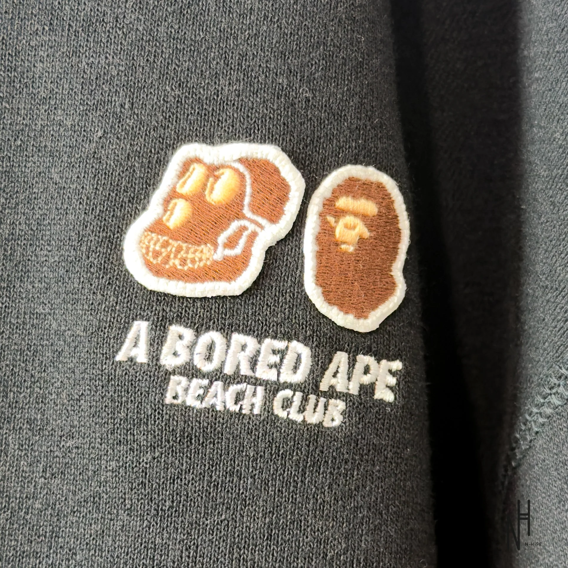 BAPE x BAYC Shark Full Zip Hoodie Hooded Zip-Up Black - Image 3