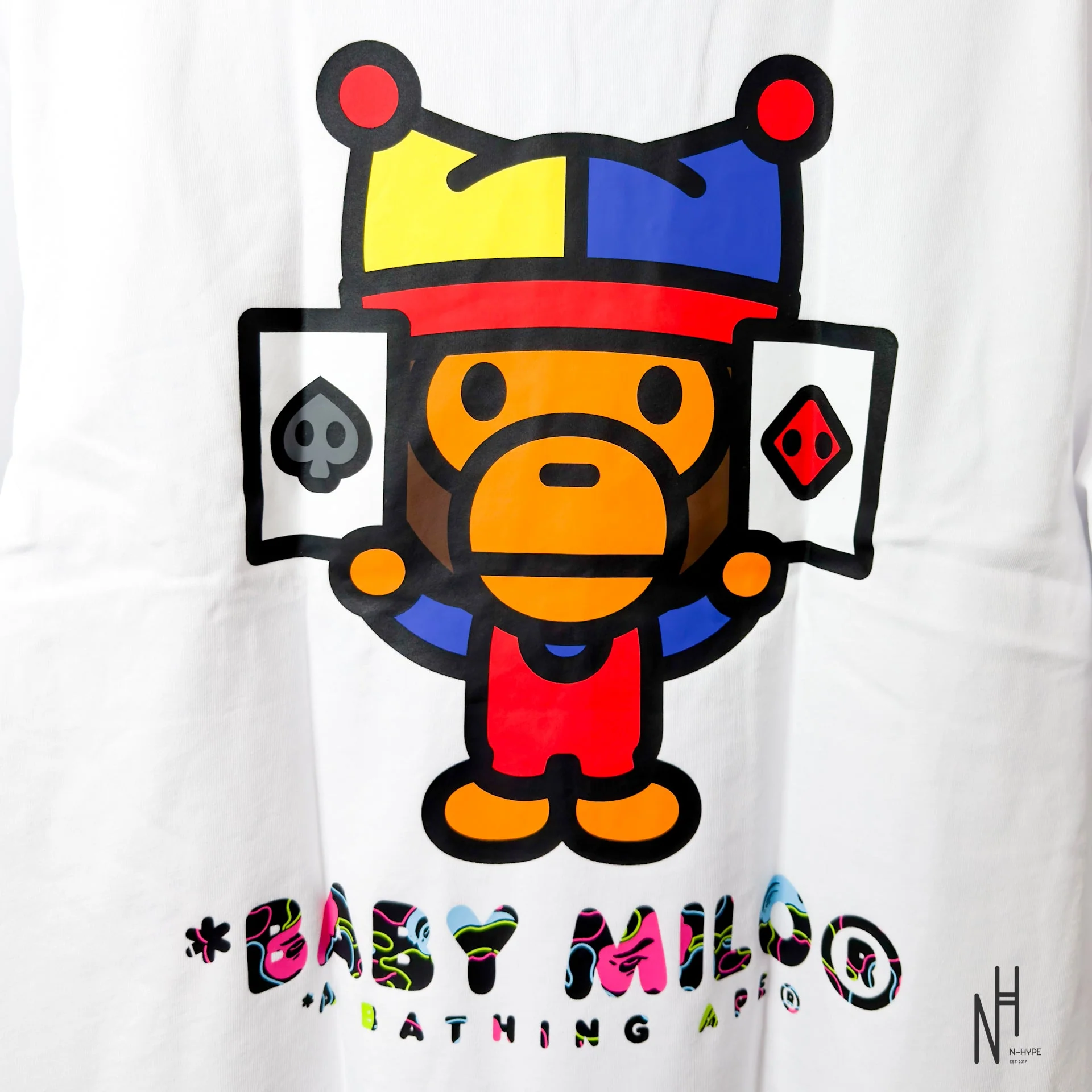 Bape x ComplexCon Baby Milo Joker White Tee - Image 5