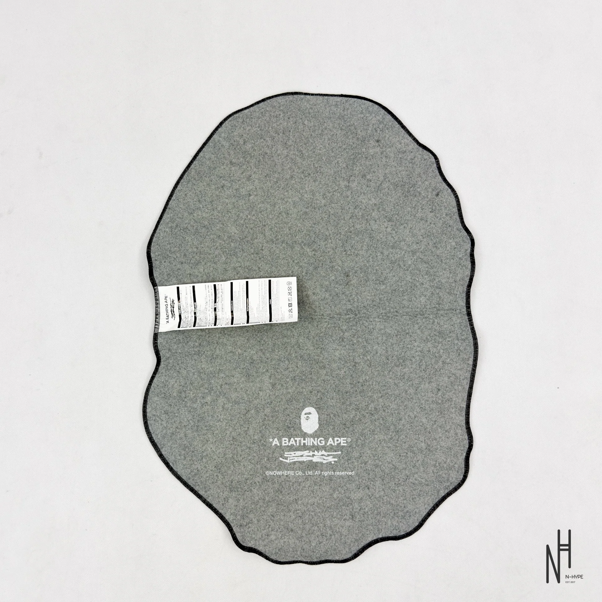 BAPE x Joshua Vides Ape Head Rug Black - Image 3