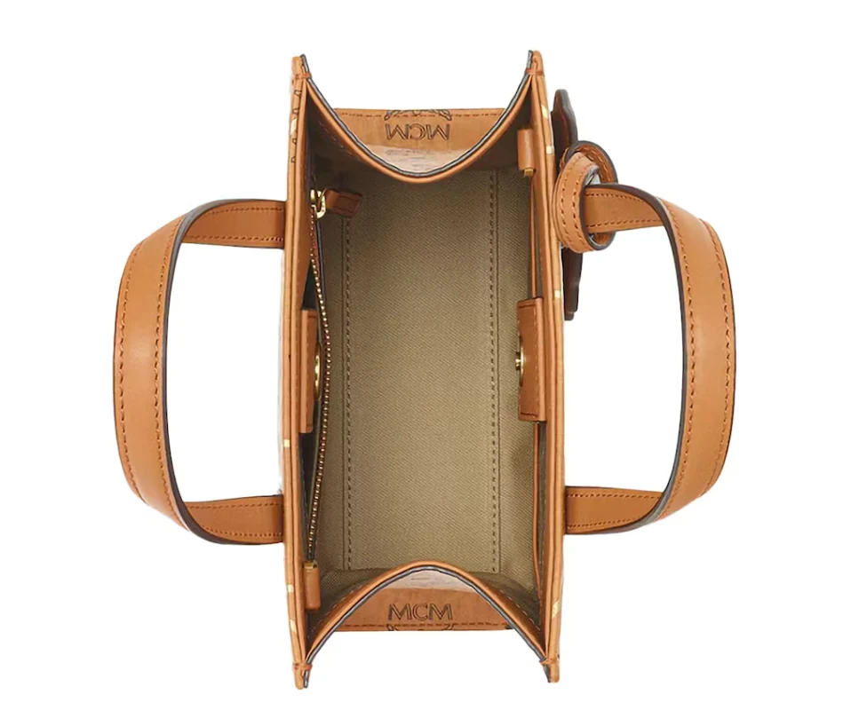 BAPE x MCM Mini Tote Bag Beige - Image 3