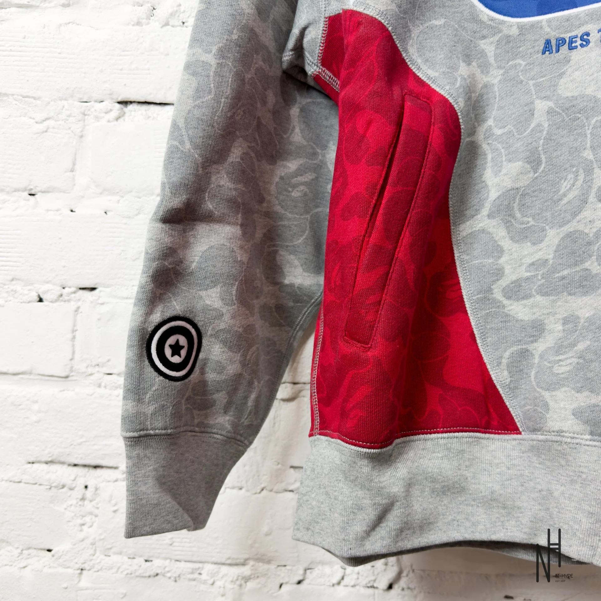 BAPE X RUSSELL Shark Full Zip Hoodie Multicolor - Image 2