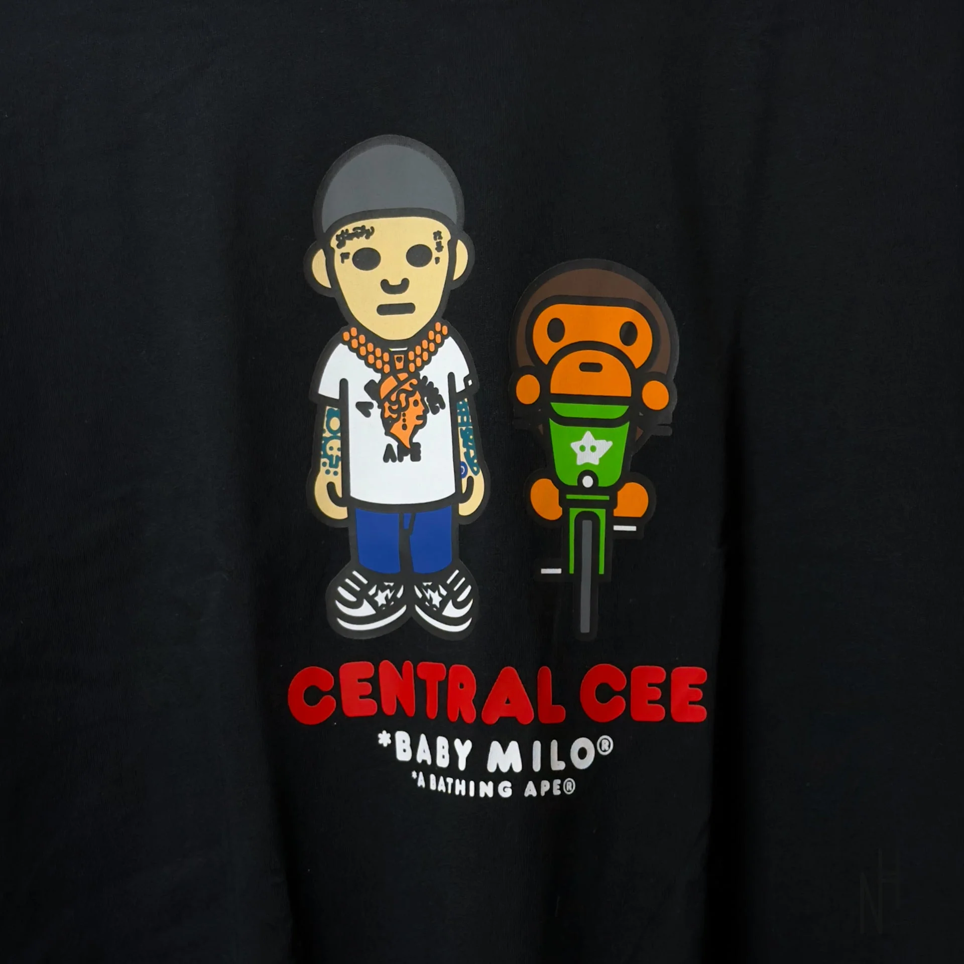 BAPE x Spotify x Central Cee Bax Milo Relaxed Fit Tee Black - Image 2
