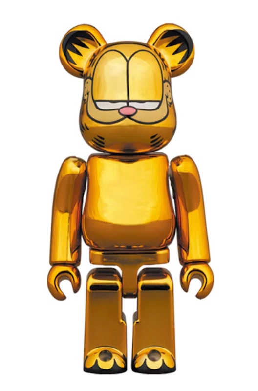Bearbrick Garfield 100% & 400% Set Gold Chrome Ver. - Image 2