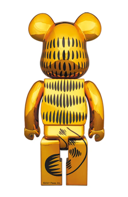 Bearbrick Garfield 100% & 400% Set Gold Chrome Ver. - Image 3