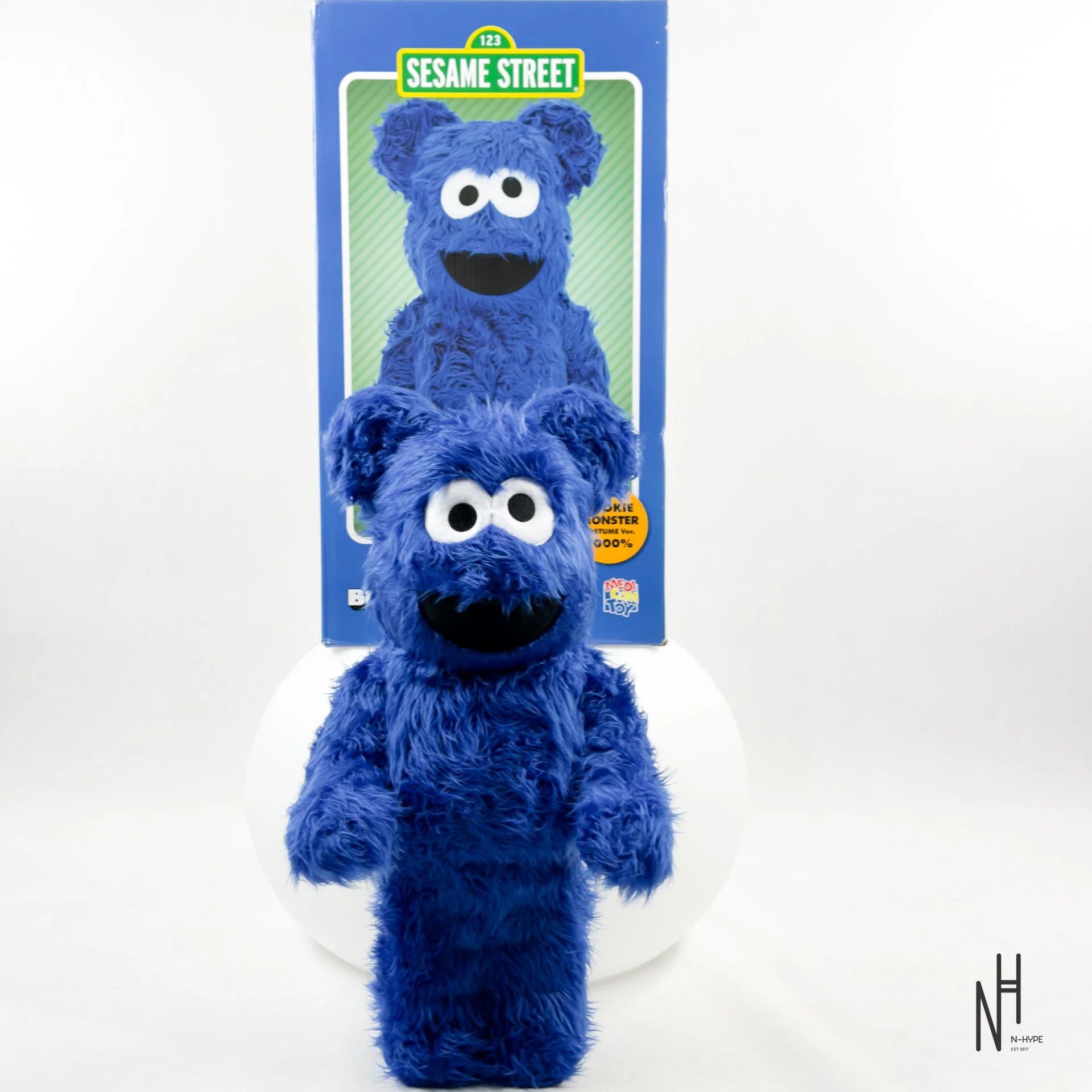 Bearbrick x Sesame Street Cookie Monster Costume Ver. 1000% - Image 7