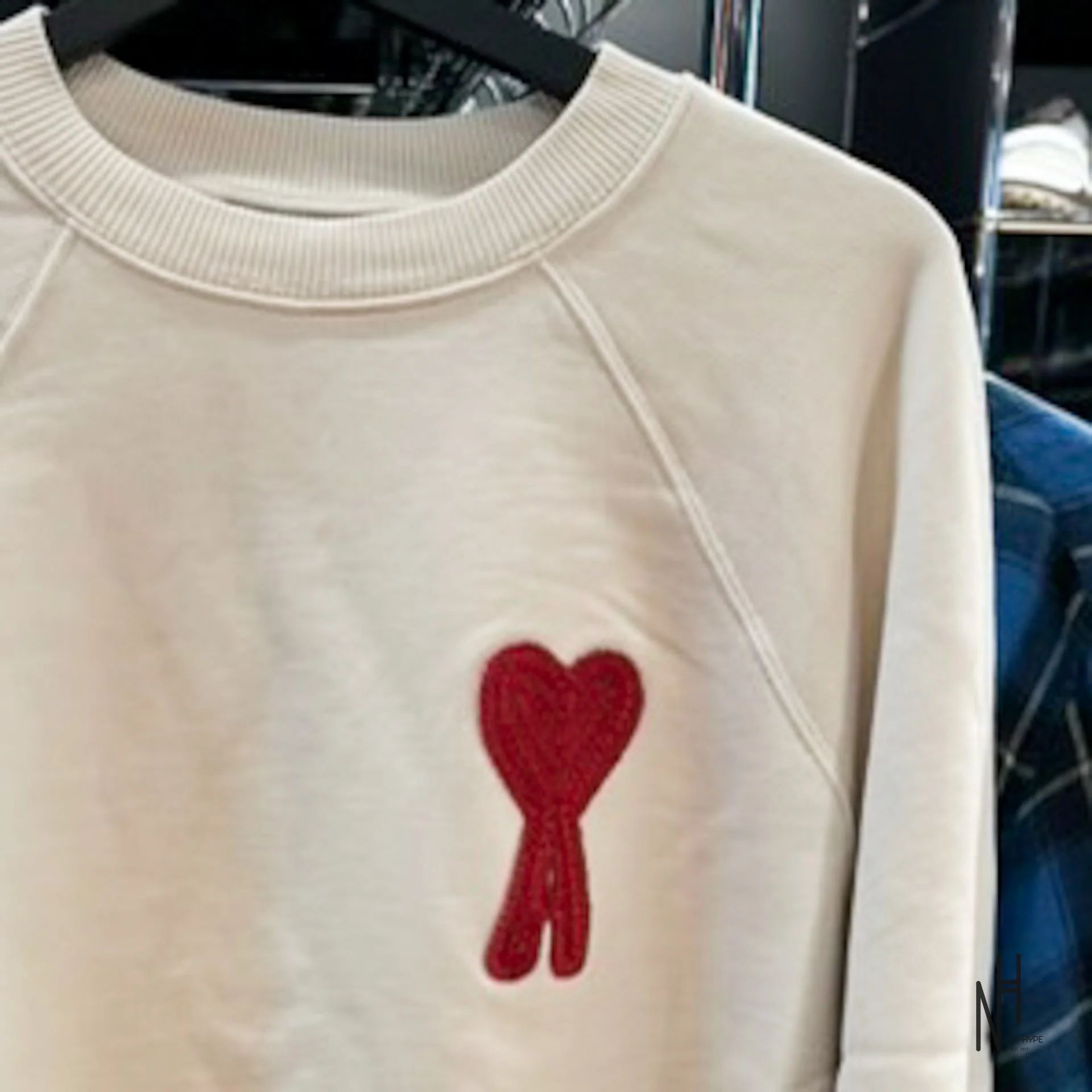 Beige Ami de Coeur Sweatshirt Red Patch - Image 2
