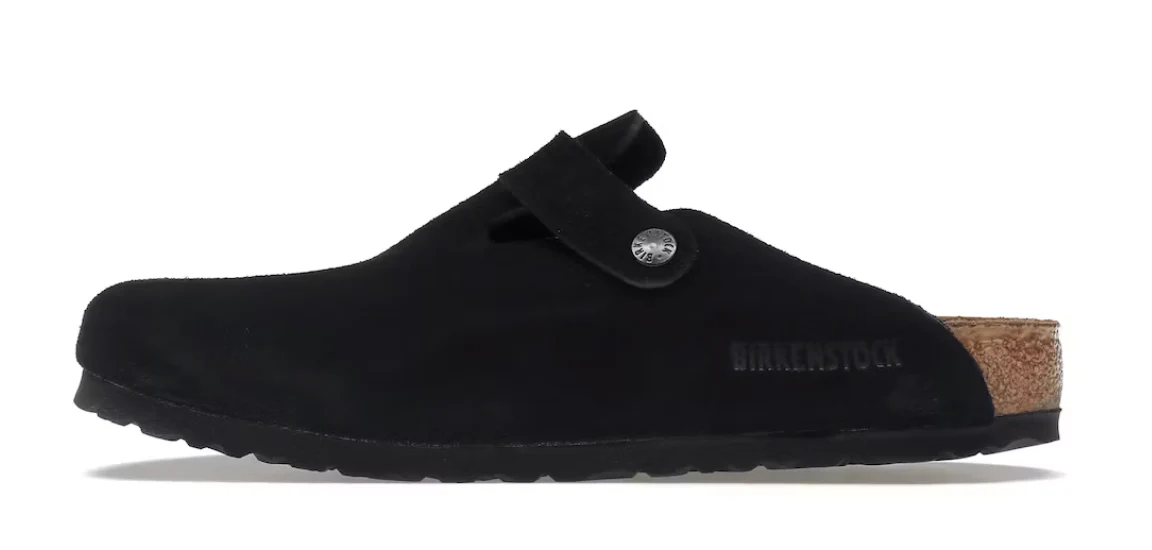 Birkenstock Boston Soft Footbed Suede Black - Image 2