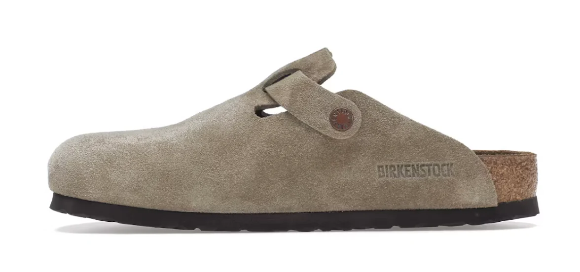Birkenstock Boston Soft Footbed Suede Taupe - Image 2