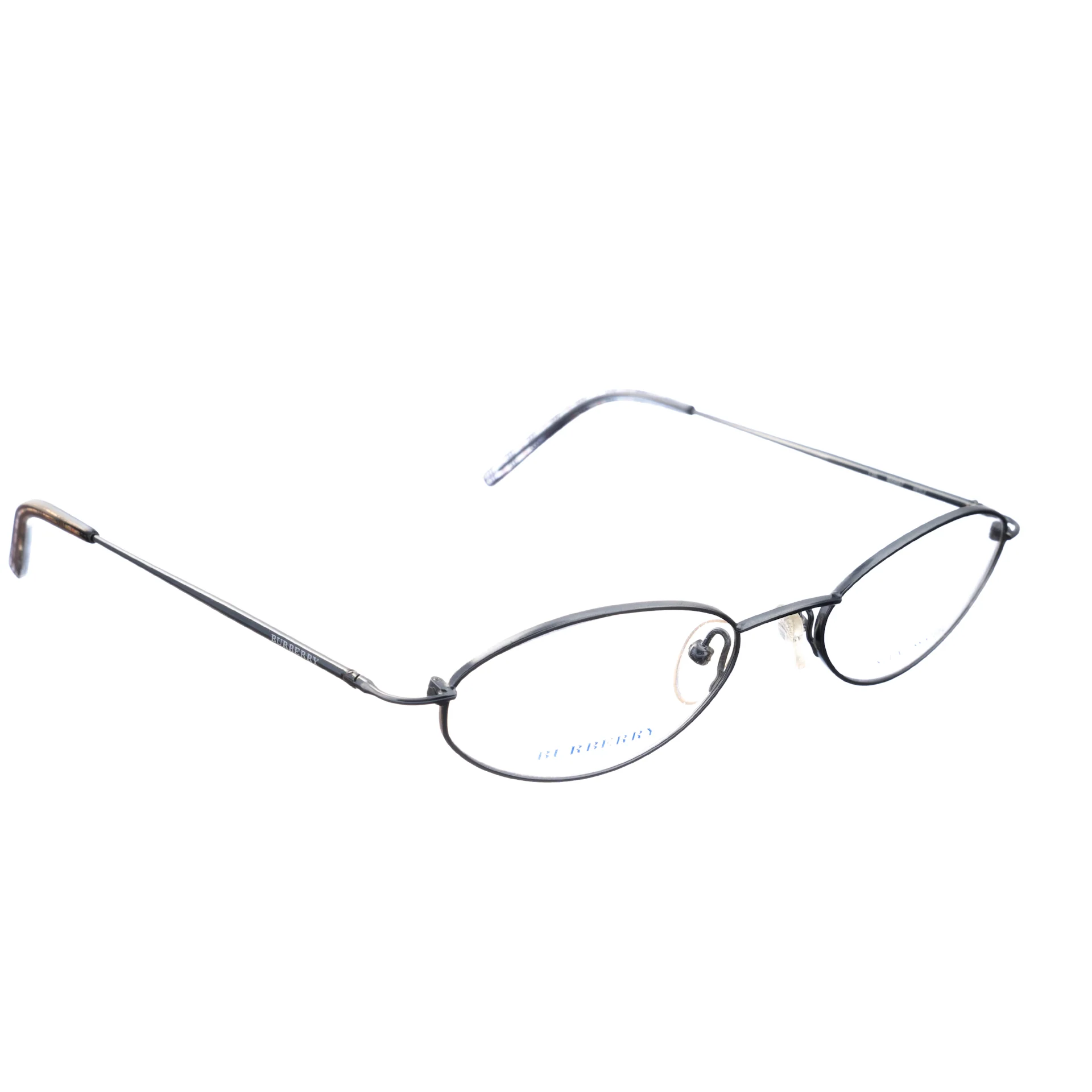 Burberry 00s Blue Silver Oval Glasses - Image 2