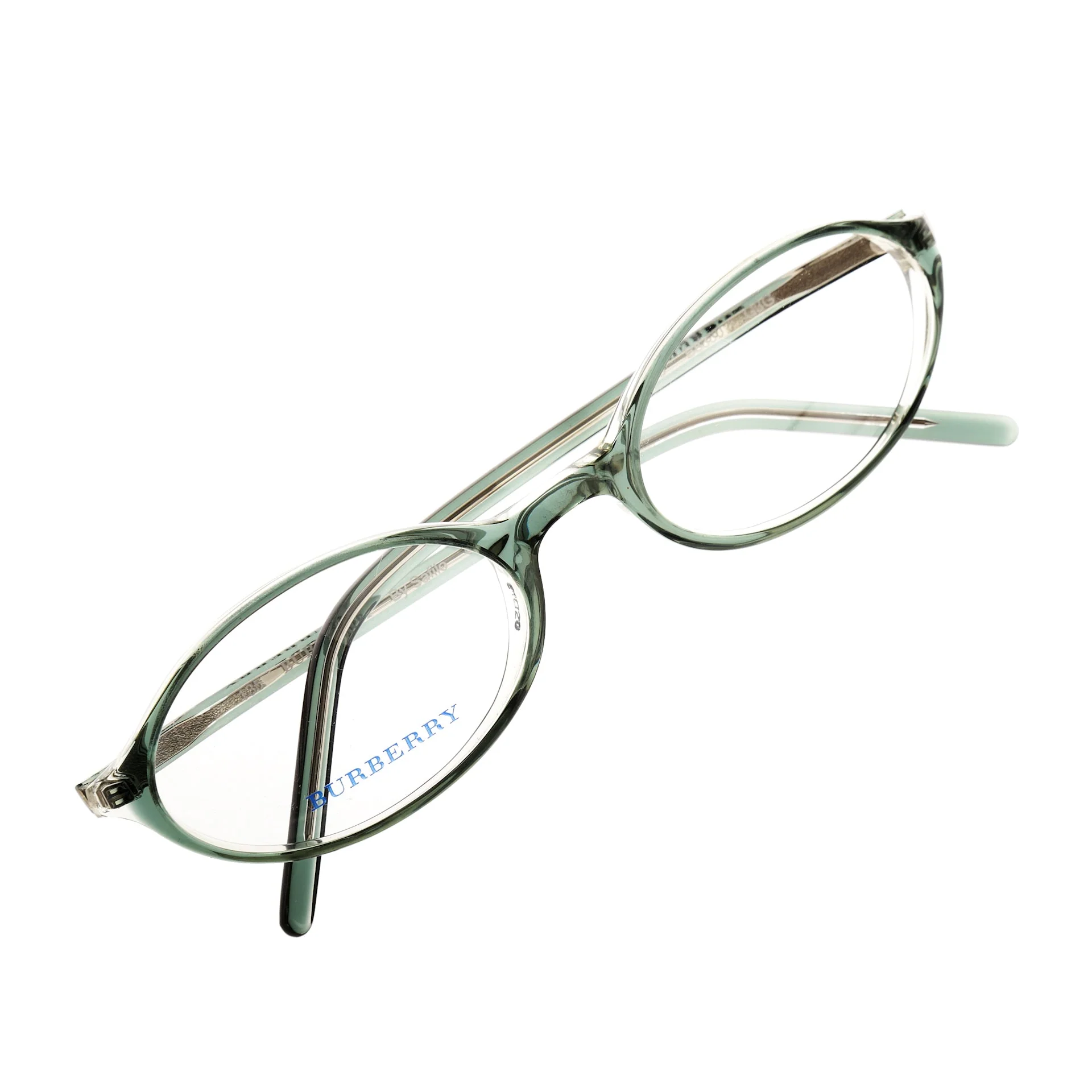 Burberry ’90s Bottle Green Oval Glasses - Image 4