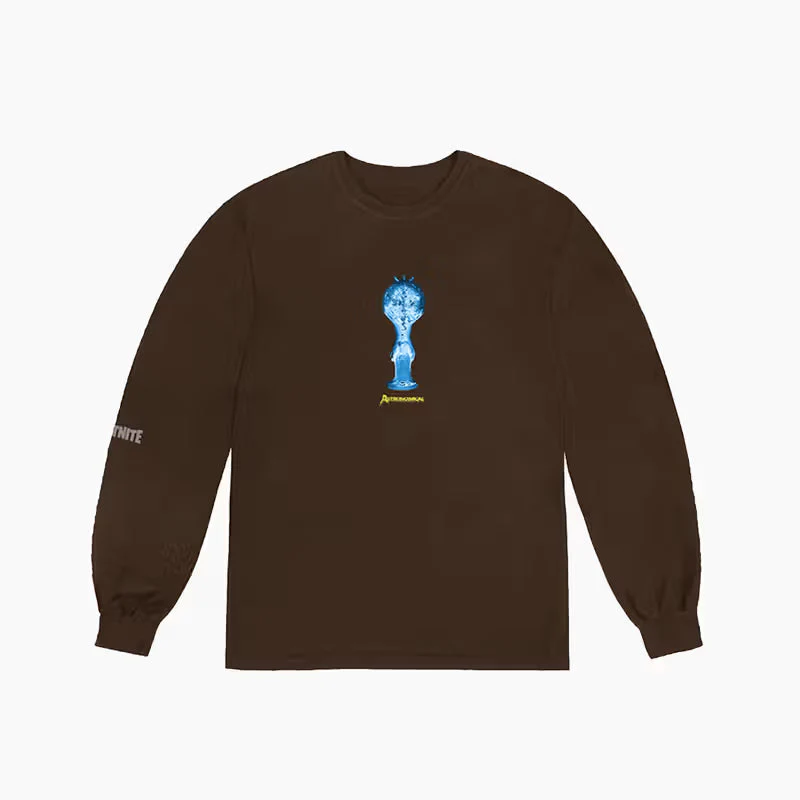 Cactus Jack Astronomical Fortnite Long Sleeve Shirt Brown