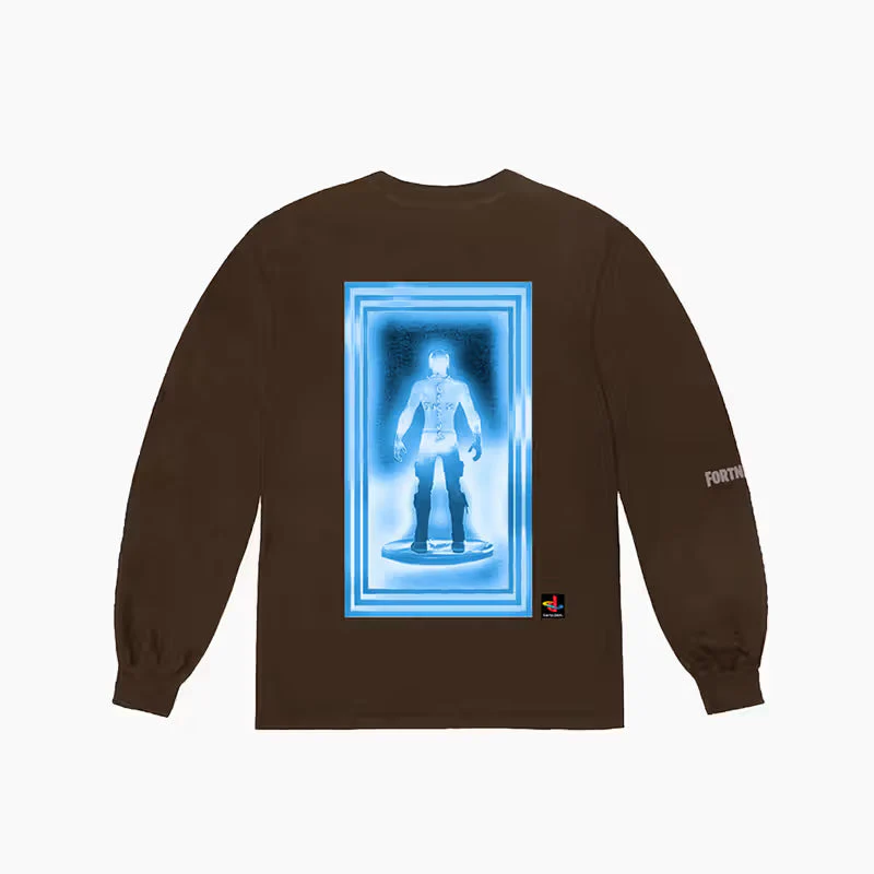 Cactus Jack Astronomical Fortnite Long Sleeve Shirt Brown - Image 2