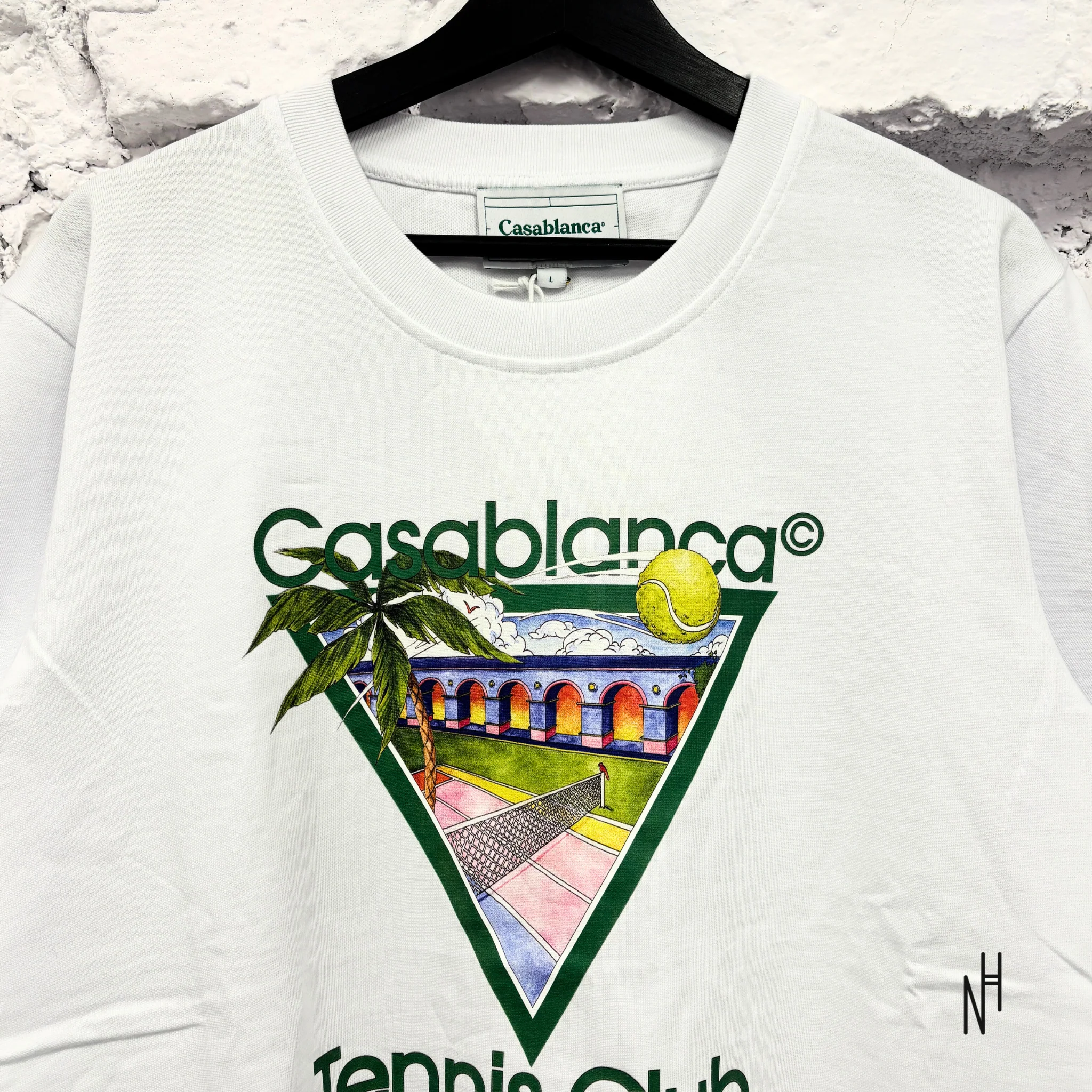 Casablanca T-Shirt Tennis Club Icon White - Image 2