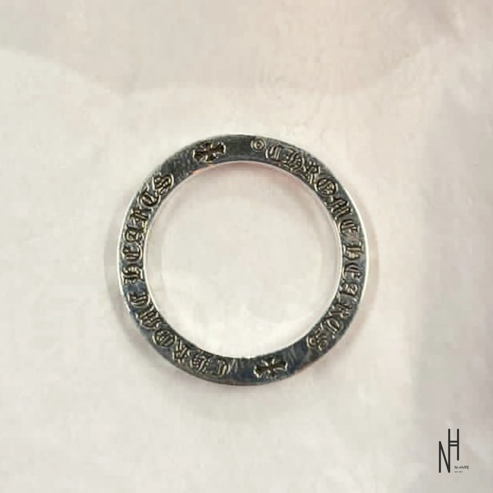 Chrome Hearts 3mm Spacer Ring 'Honolulu Fk You' Silver - Image 2