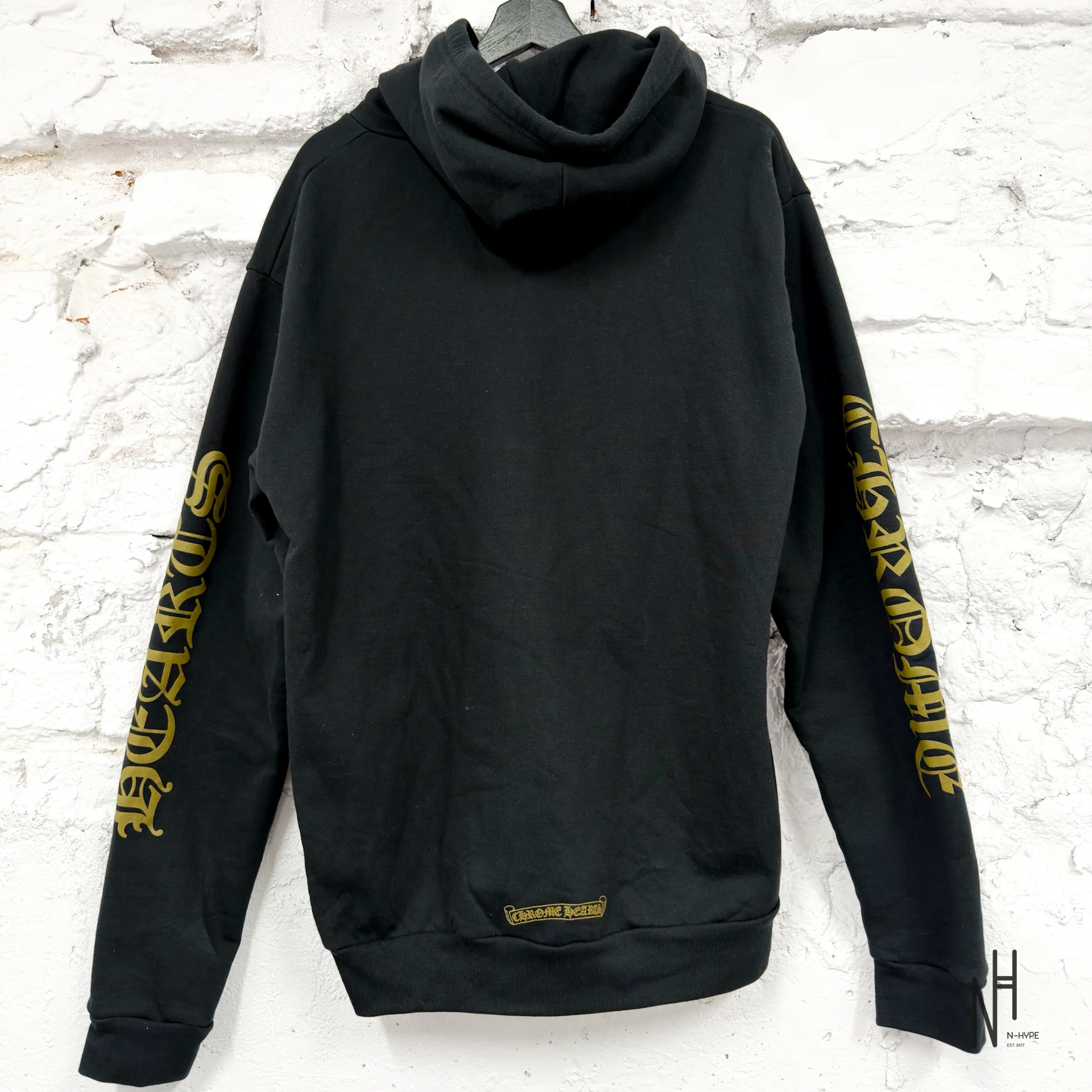 Chrome Hearts Army Green Logo Zip Up Hoodie Black - Image 3