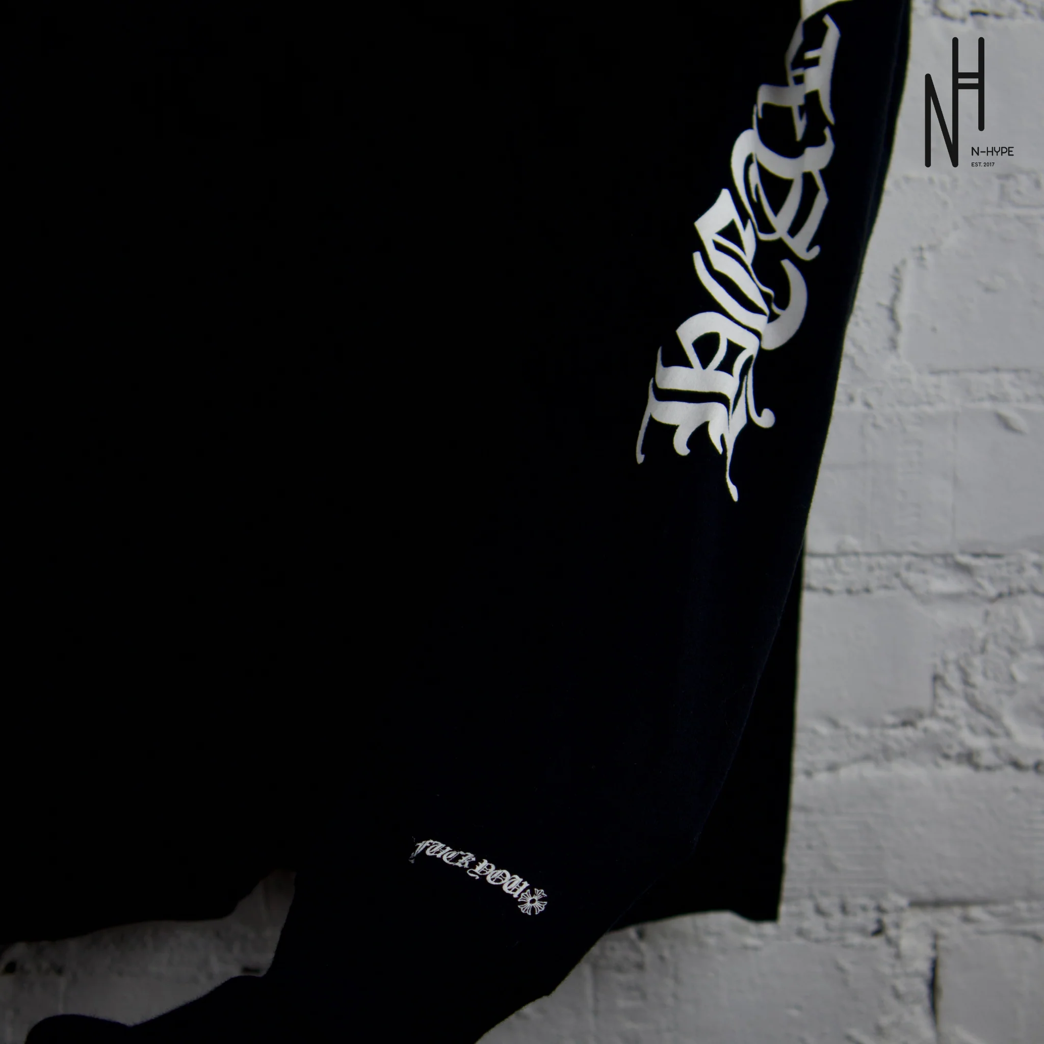 Chrome Hearts Black/White Neck Letters Longsleeve Tshirt - Image 4
