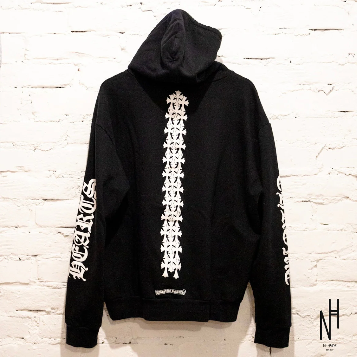 Chrome Hearts Cemetery Cross Hoodie Black - Image 2