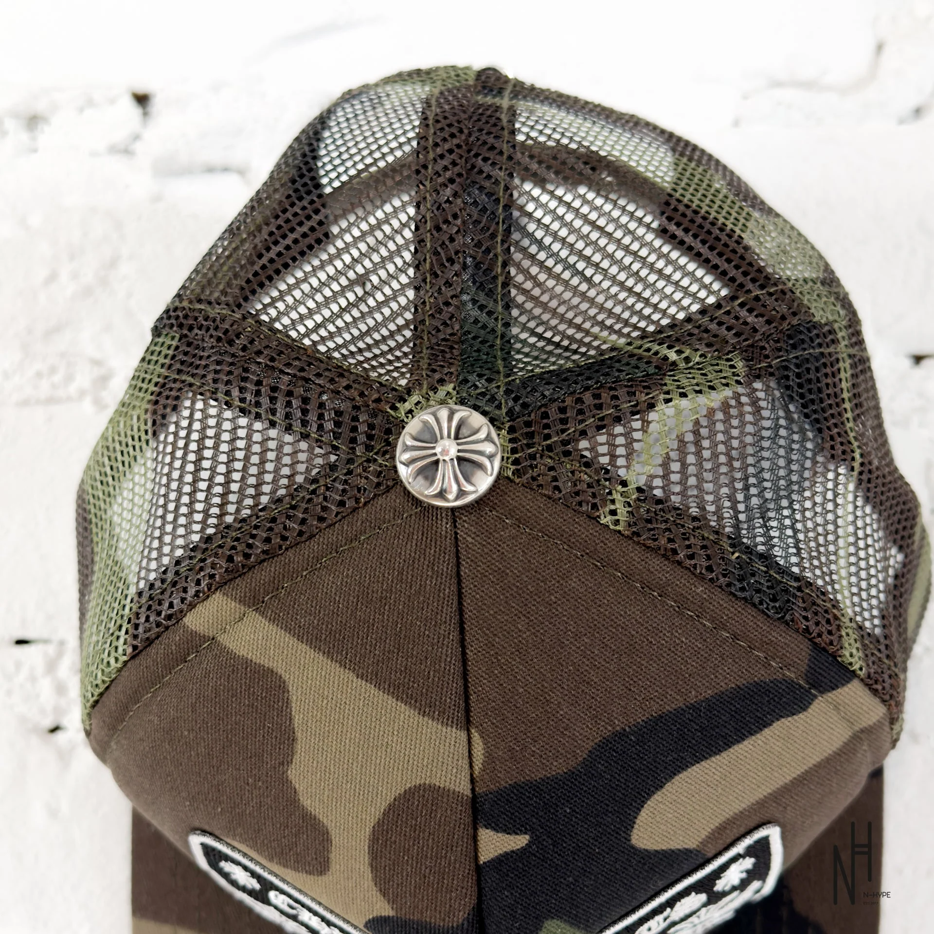 Chrome Hearts CH Hollywood Trucker Hat Camo - Image 3