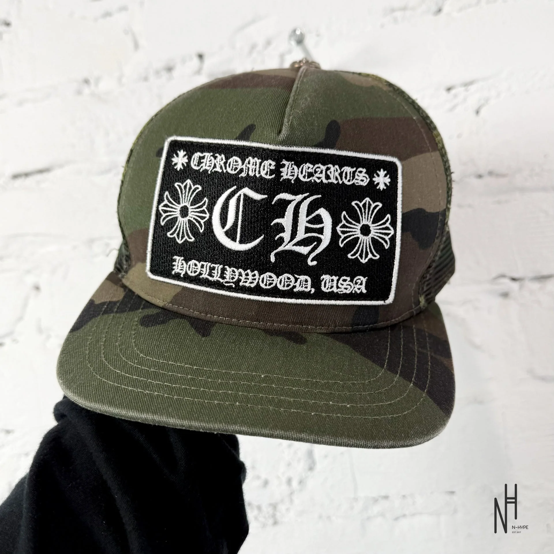 Chrome Hearts CH Hollywood Trucker Hat Double Camo - Image 2