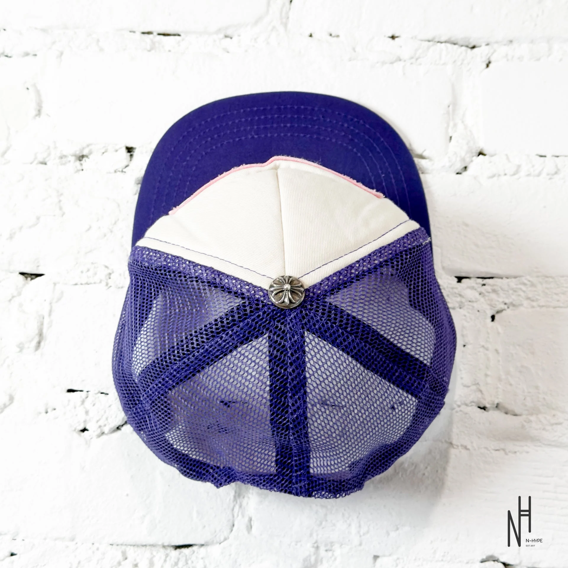 Chrome Hearts CH Hollywood Trucker Hat Purple Pink - Image 3