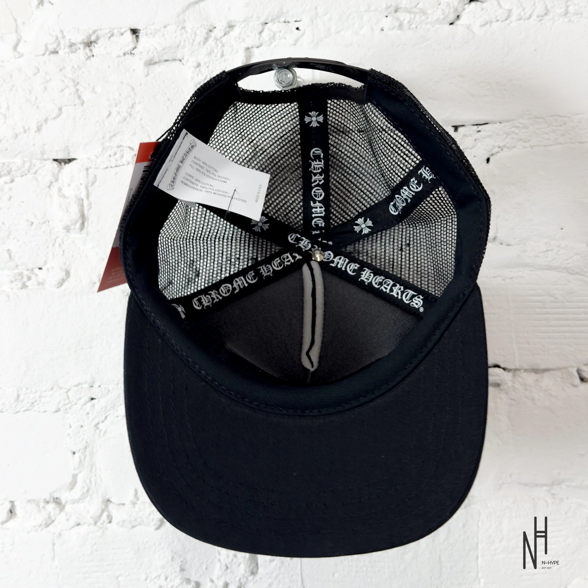 Chrome Hearts CH Honolulu Trucker Hat Black / Black - Image 3