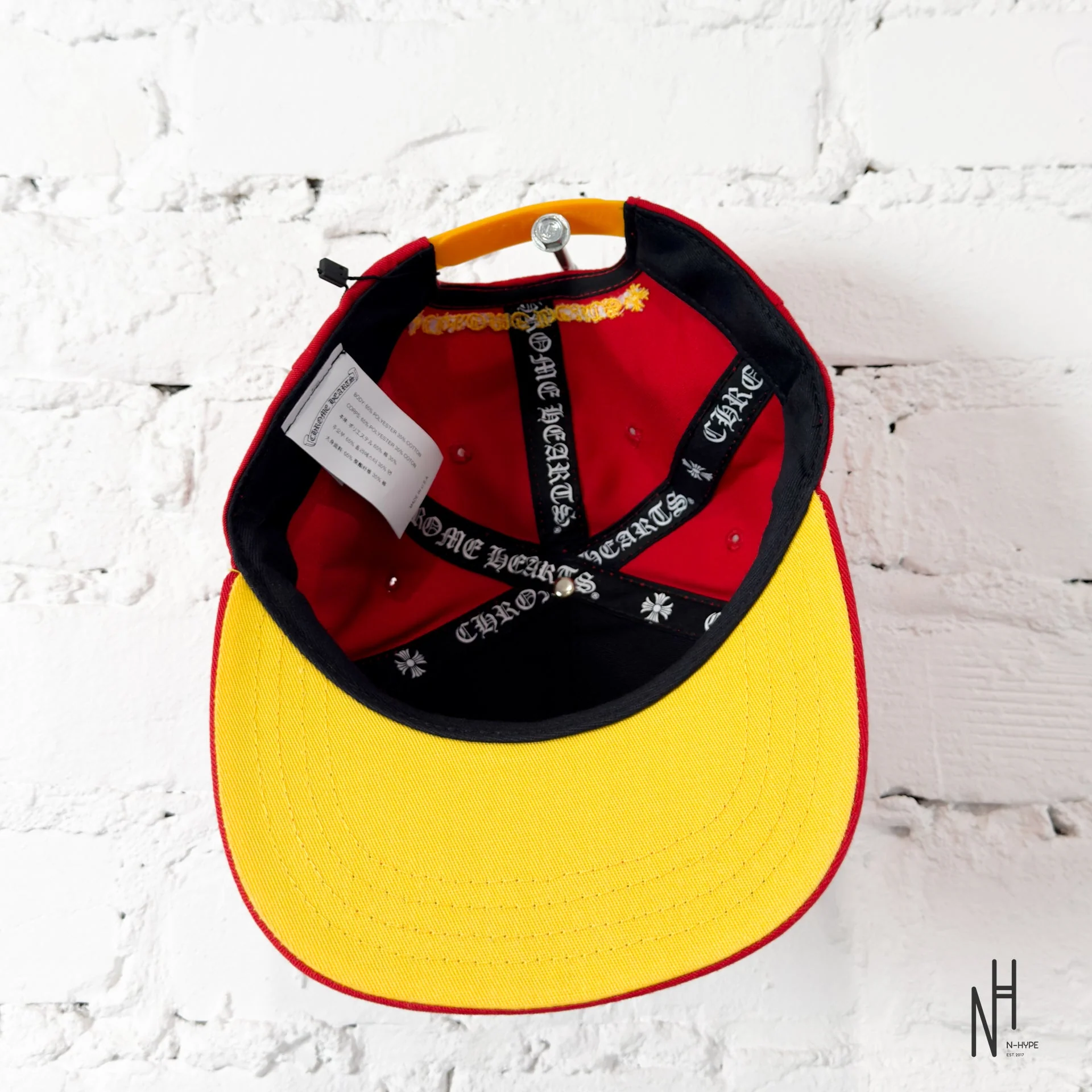 Chrome Hearts CH Red & Gold Logo Trucker Hat - Image 5