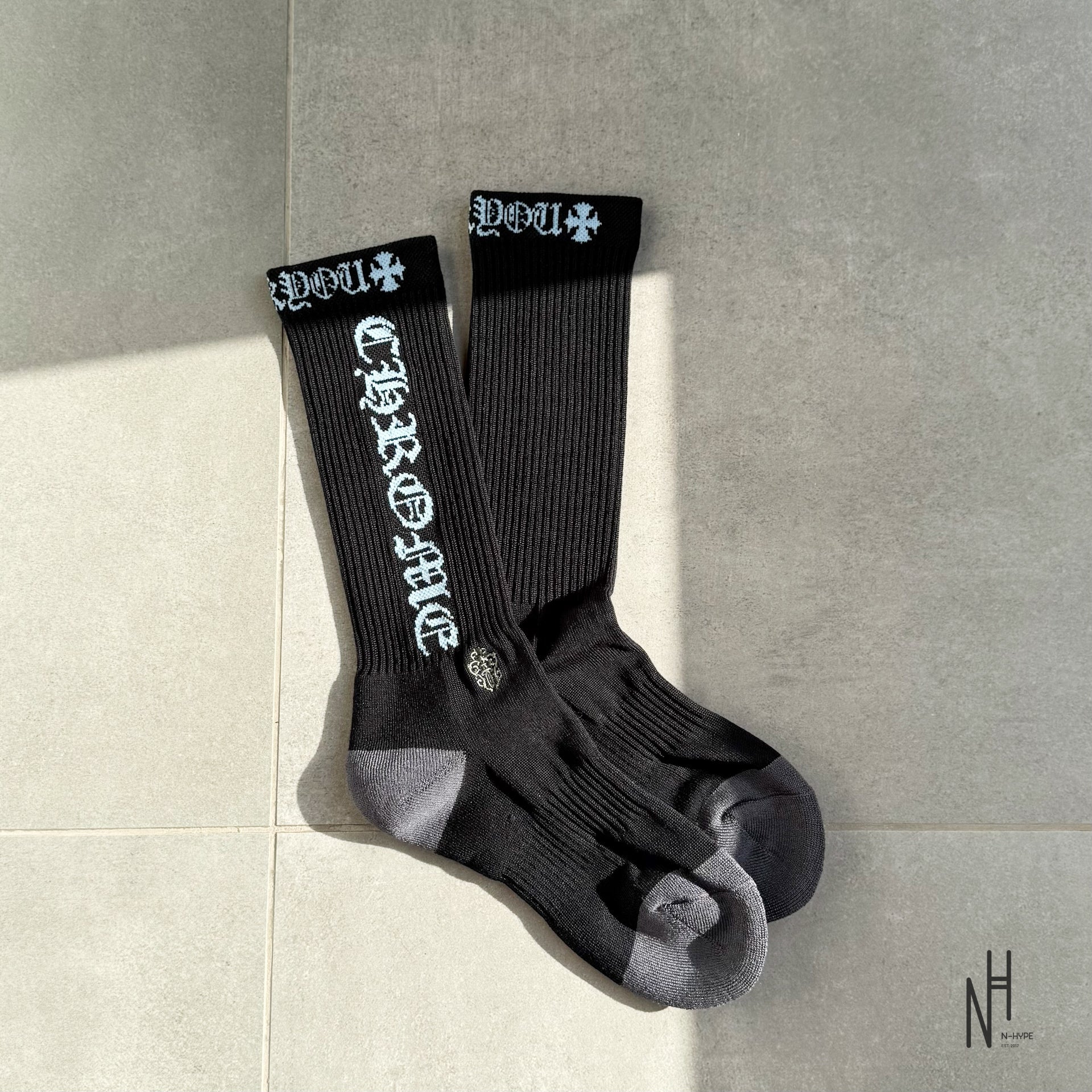 Chrome Hearts CH  Socks /Black/Blue/Grey - Image 2