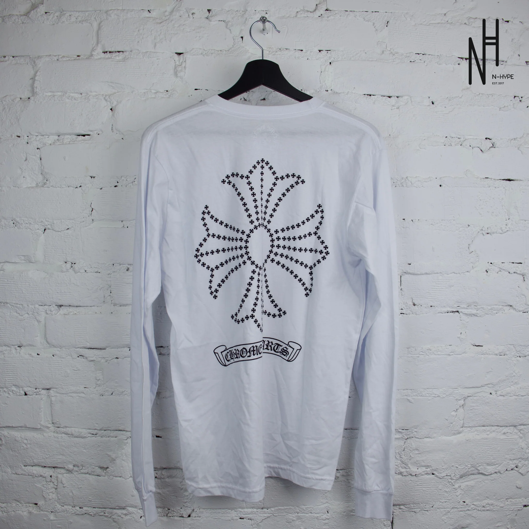 Chrome Hearts Cross Longsleeve Tshirt White - Image 2