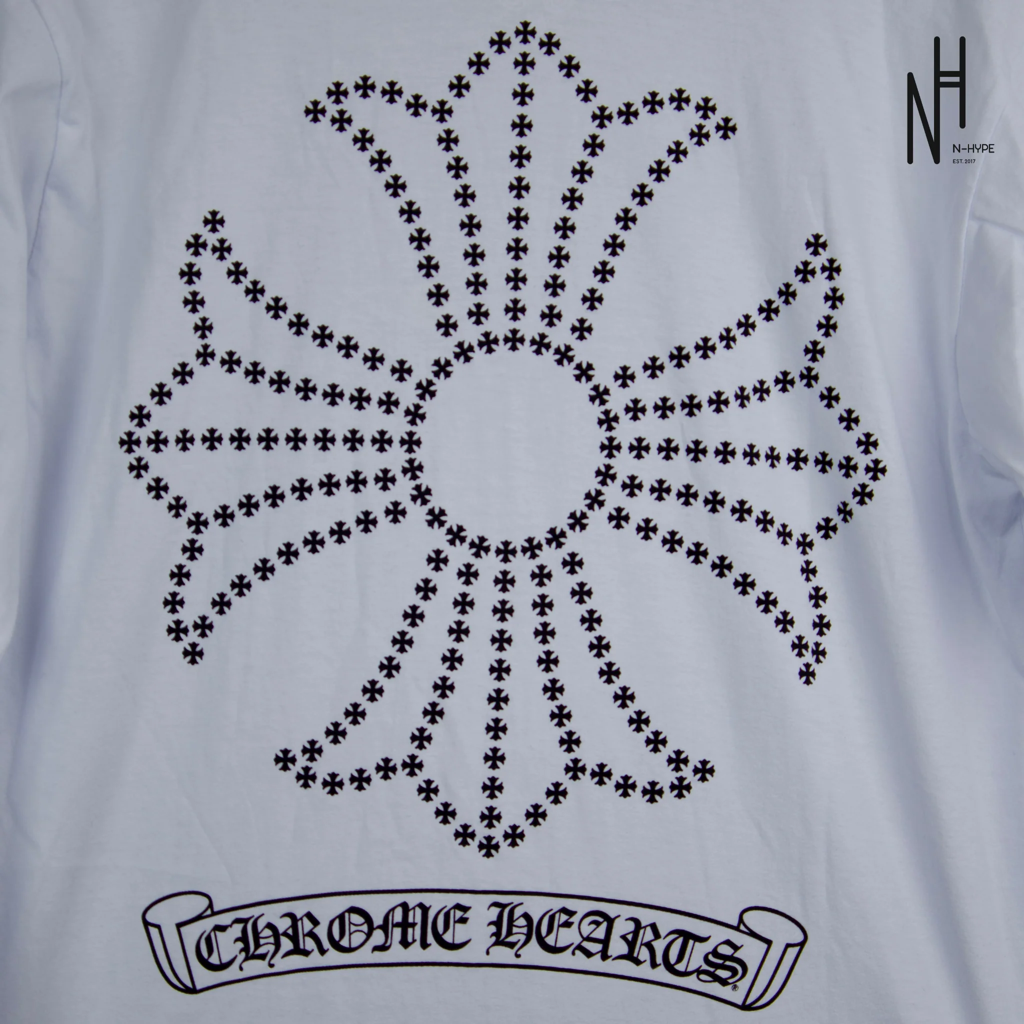 Chrome Hearts Cross Longsleeve Tshirt White - Image 4