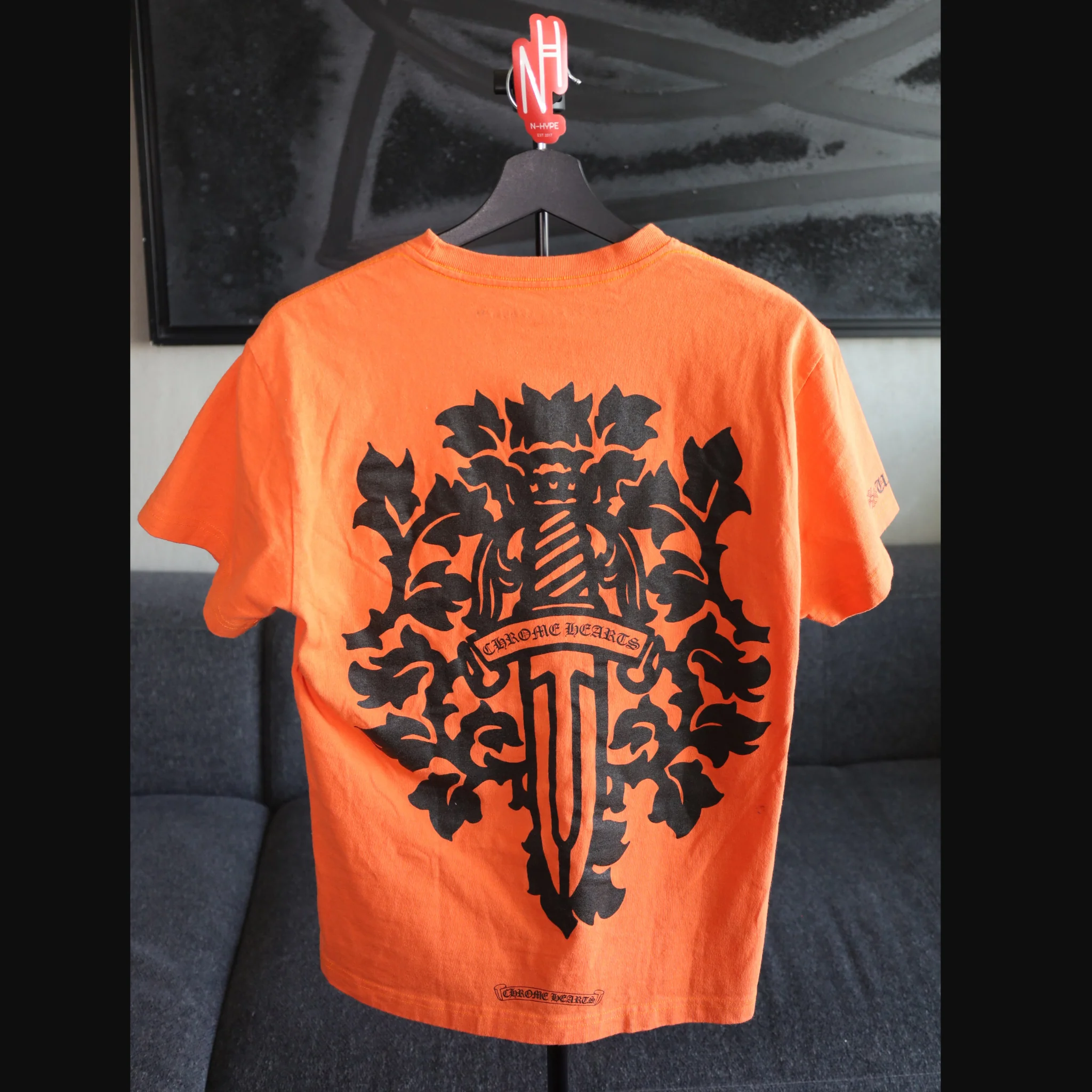 Chrome Hearts Dagger T-Shirt 'Orange' - Image 3