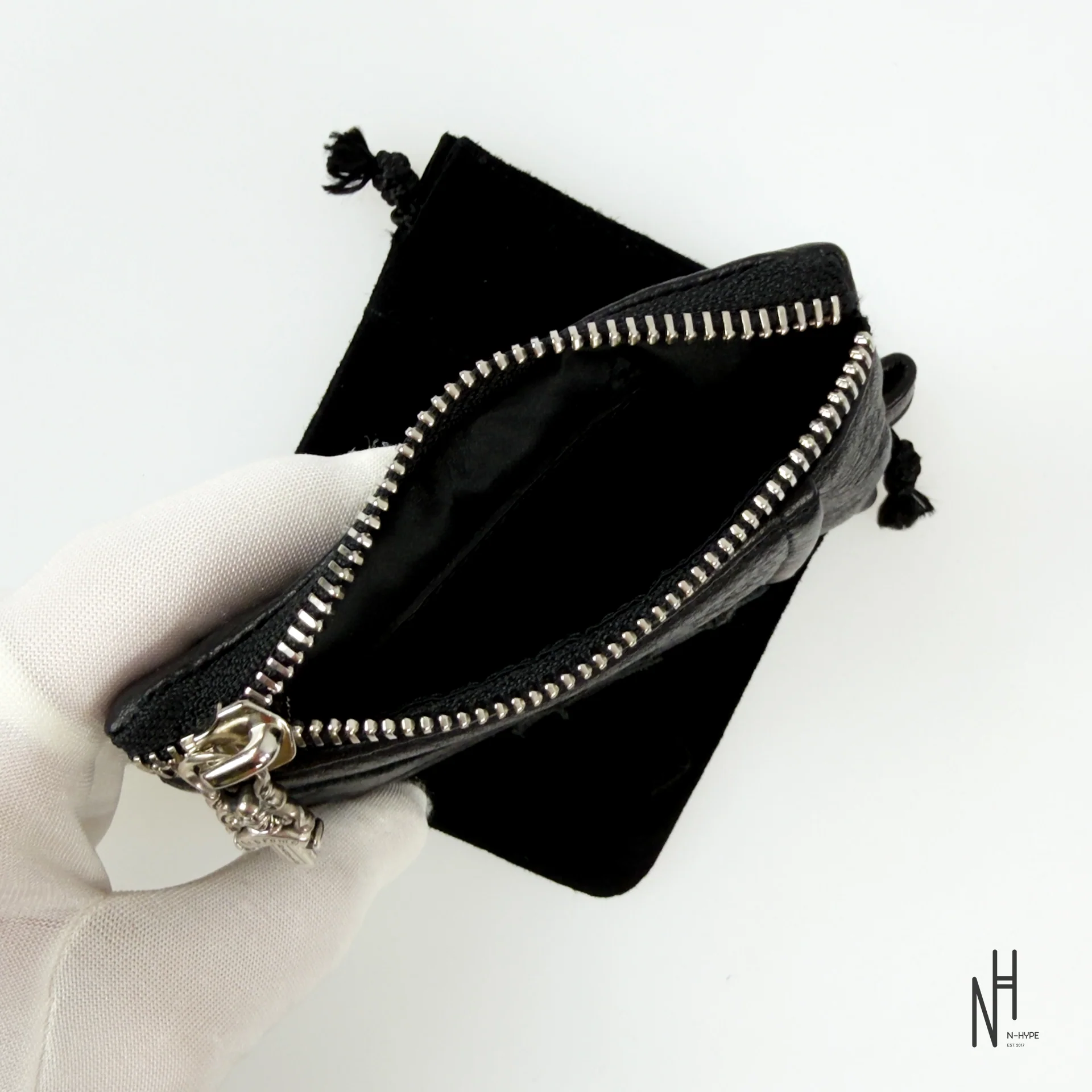 Chrome Hearts Double Zip Dagger Leather Wallet Black - Image 10