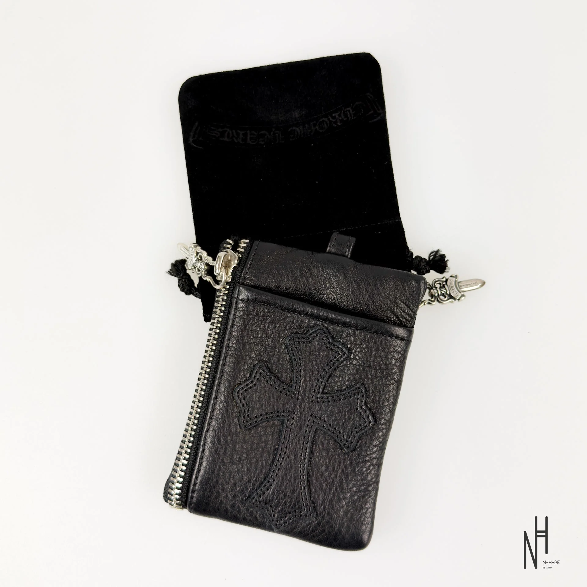 Chrome Hearts Double Zip Dagger Leather Wallet Black - Image 11