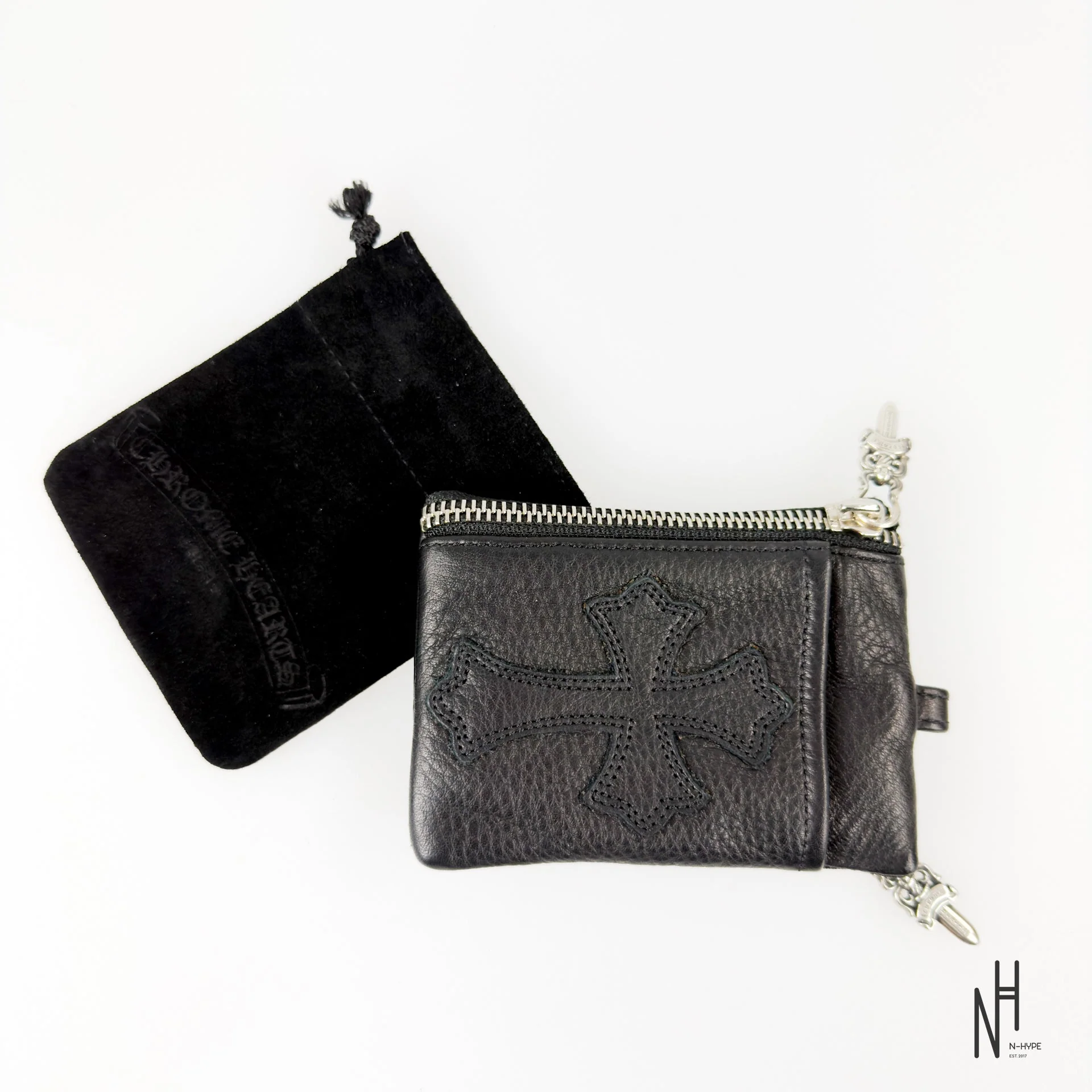 Chrome Hearts Double Zip Dagger Leather Wallet Black - Image 12