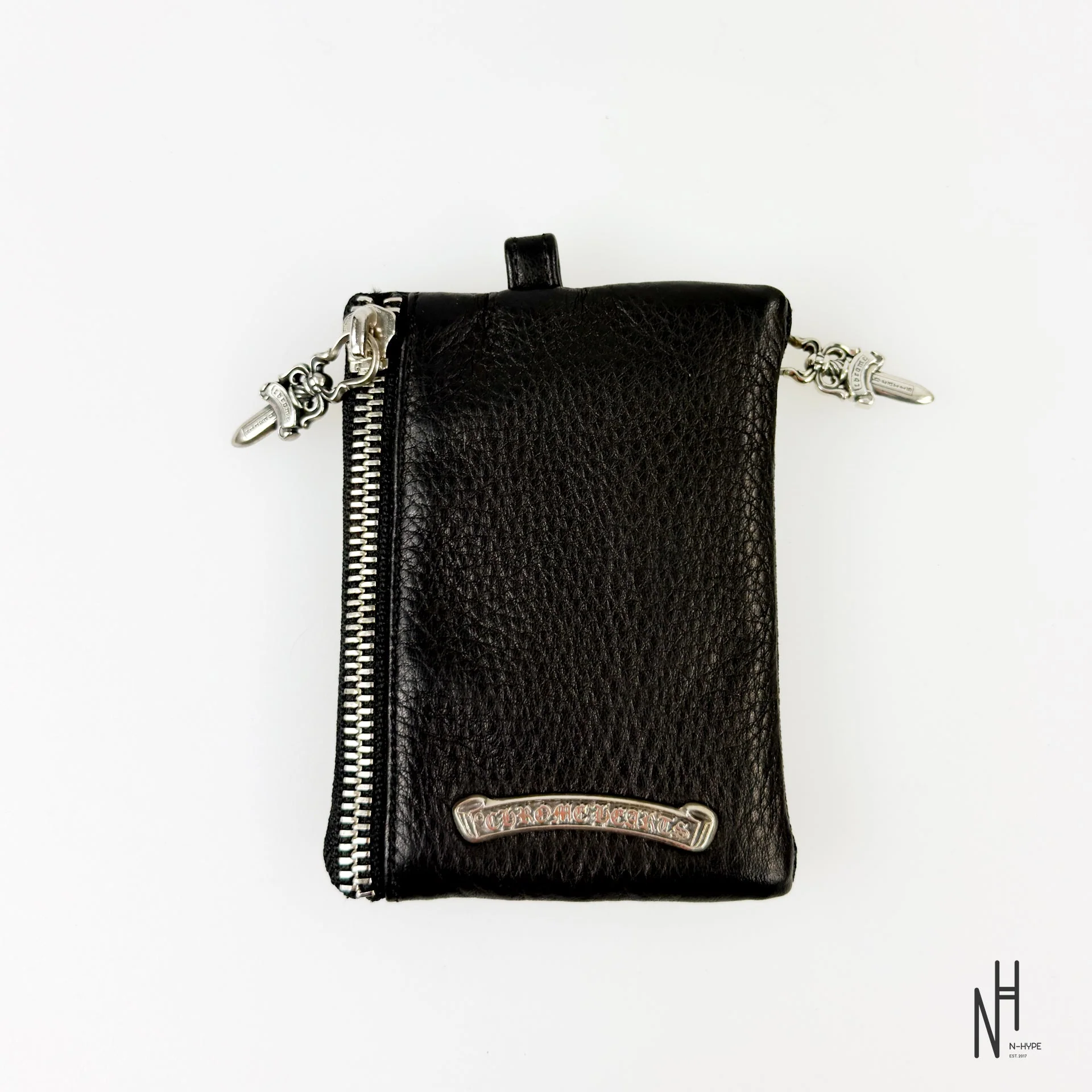 Chrome Hearts Double Zip Dagger Leather Wallet Black - Image 3