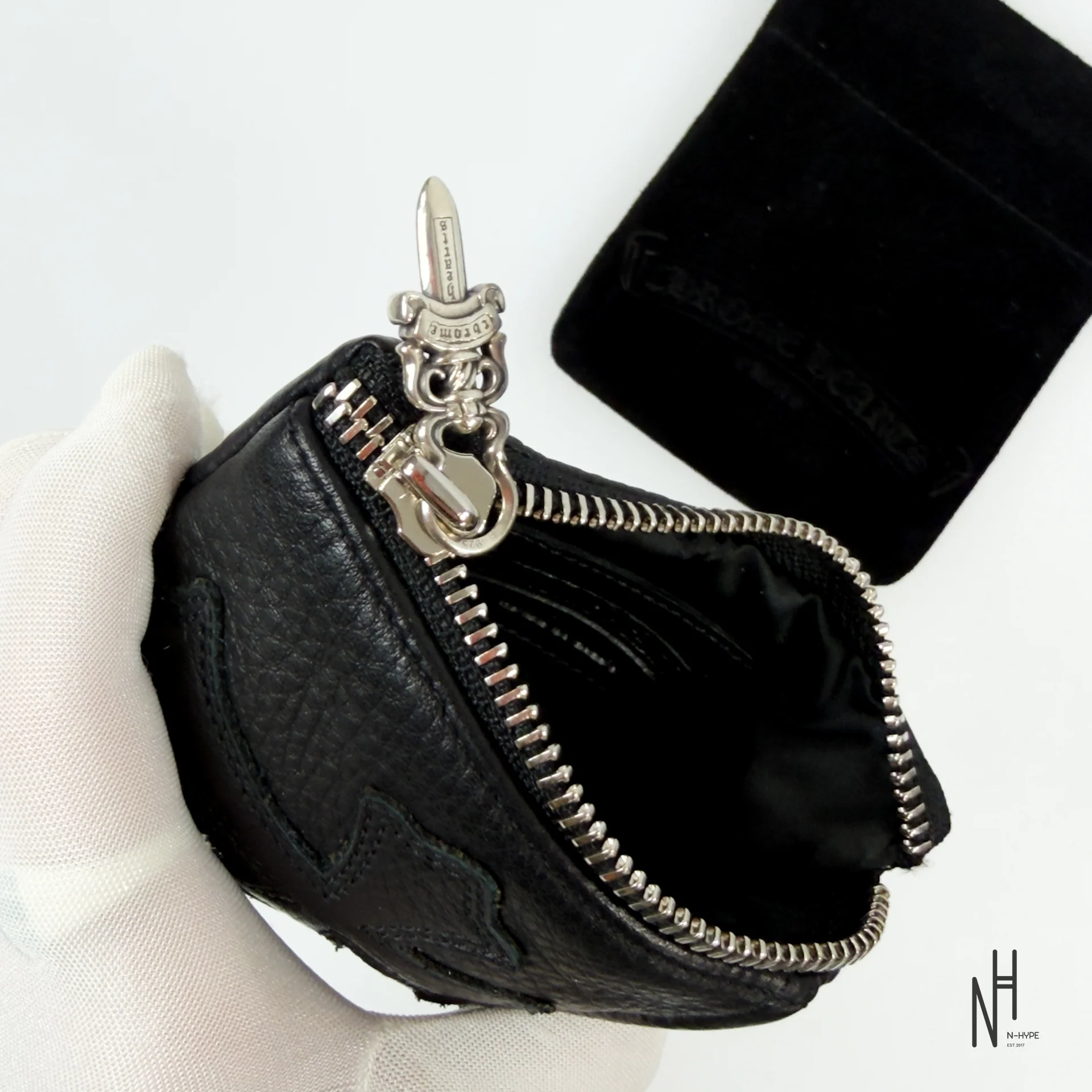 Chrome Hearts Double Zip Dagger Leather Wallet Black - Image 9