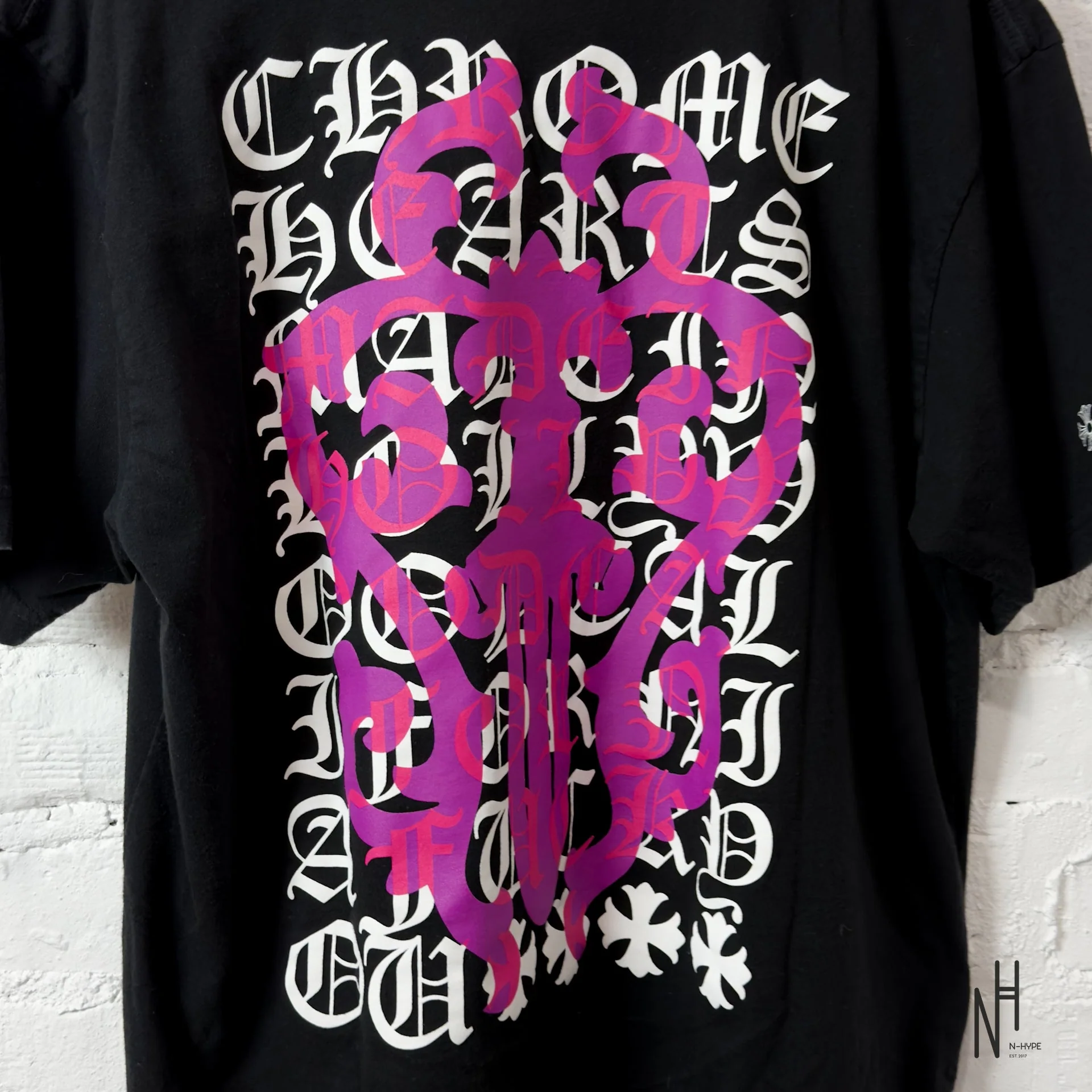 Chrome Hearts Eye Chart Dagger T - Shirt Black - Image 3