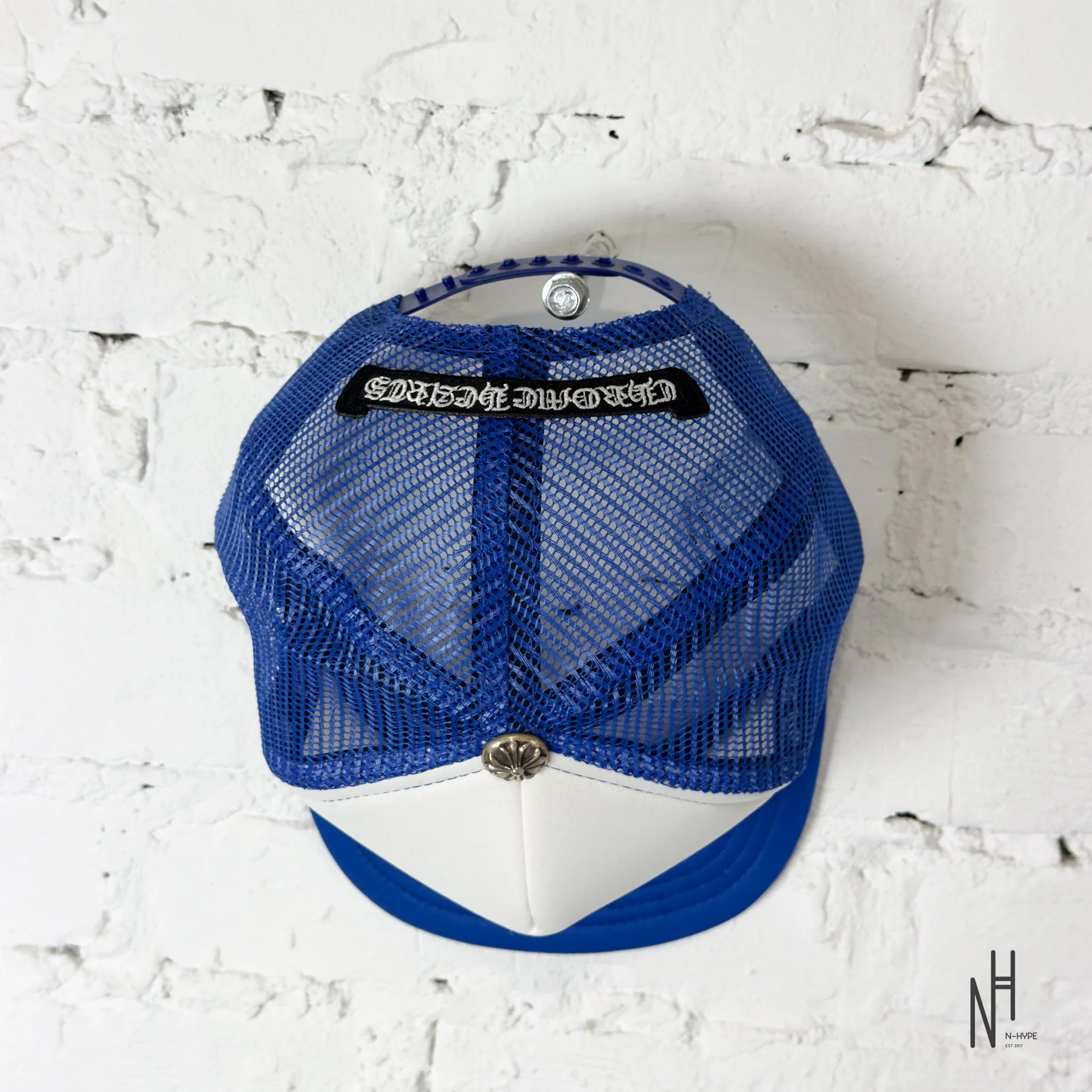 Chrome Hearts Eyechart Trucker Hat Blue/White/Red - Image 3