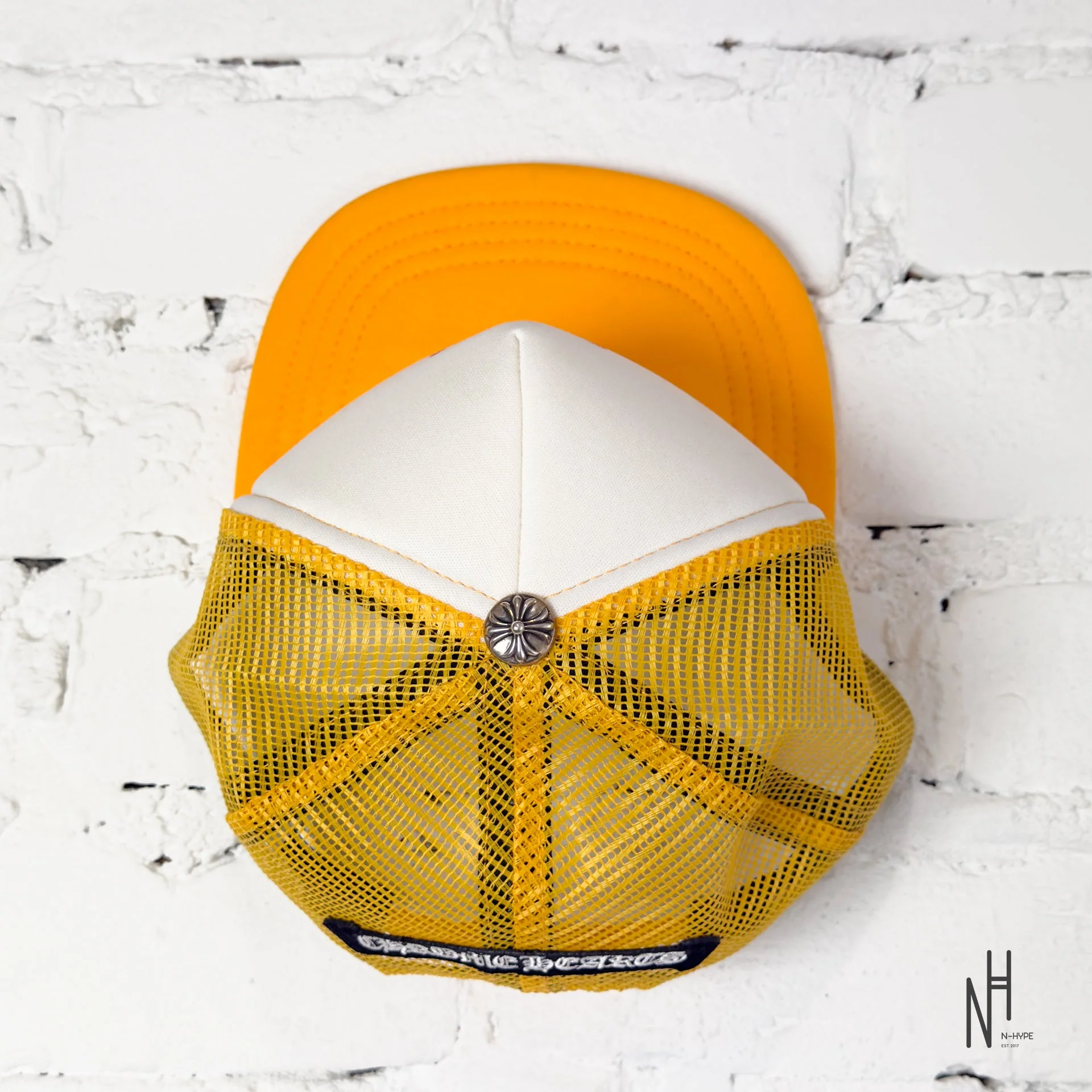 Chrome Hearts Eyechart Trucker Hat Yellow/White/Red - Image 3
