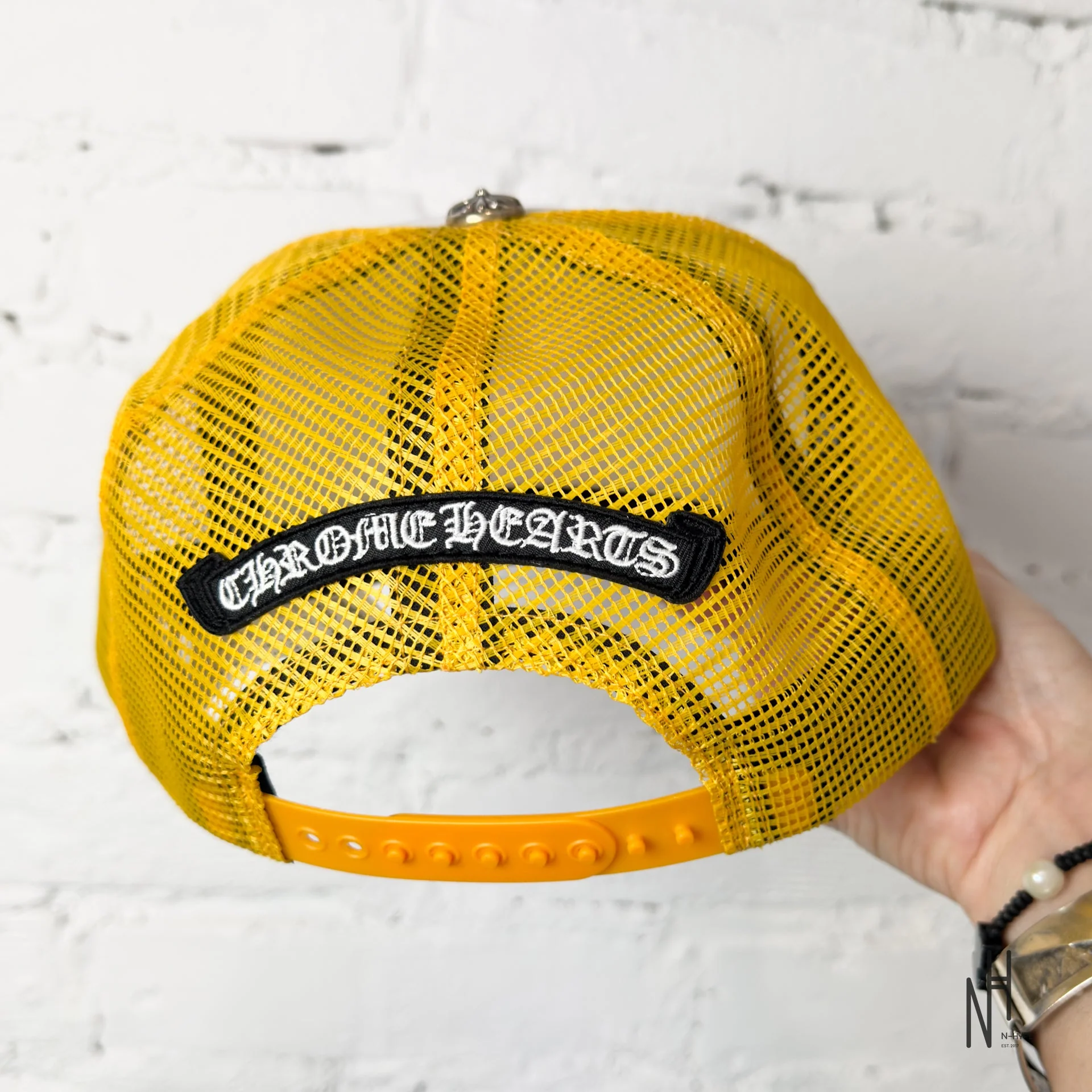 Chrome Hearts Eyechart Trucker Hat Yellow/White/Red - Image 5